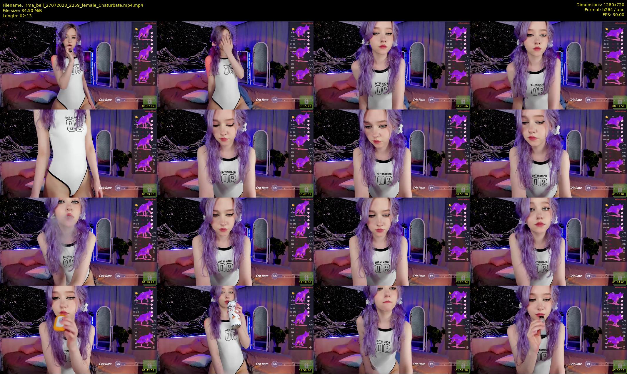 irma_bell — 3 minute Chaturbate female cam show recording, 720p, Jul 27, 2023
