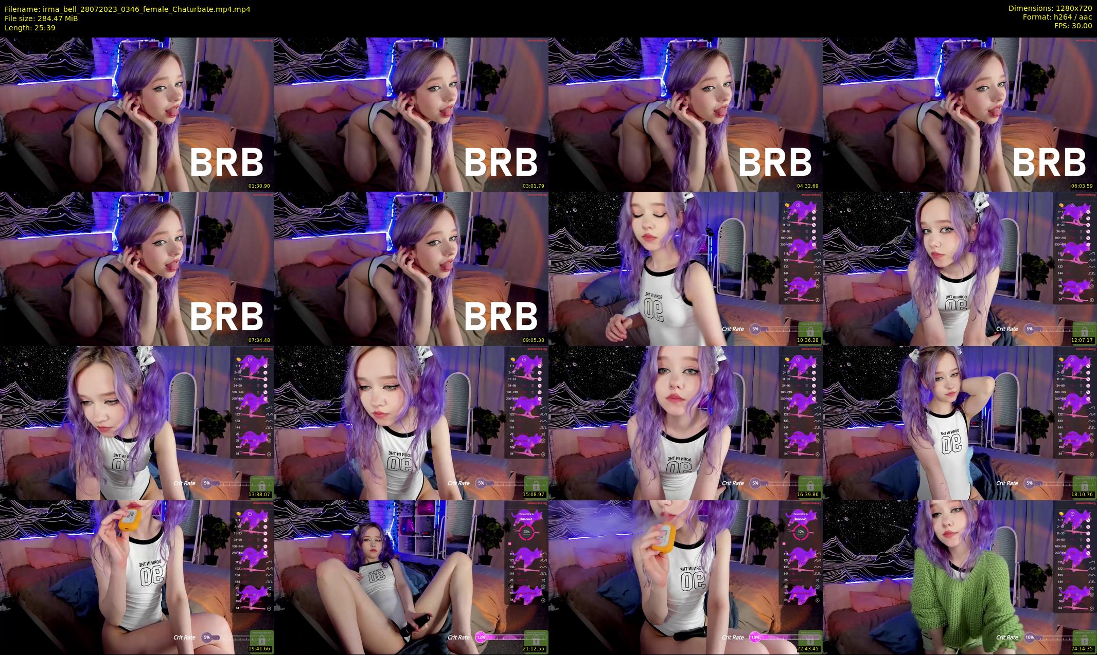 irma_bell — 26 minute Chaturbate female cam show recording, 720p, Jul 28, 2023