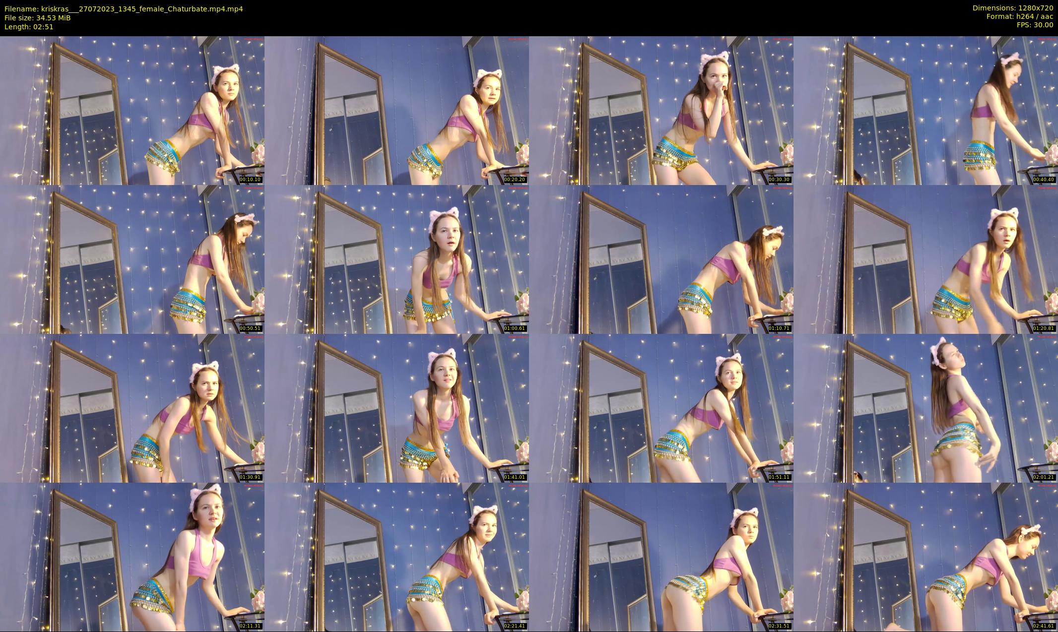 kriskras__ — 3 minute Chaturbate female cam show recording, 720p, Jul 27, 2023