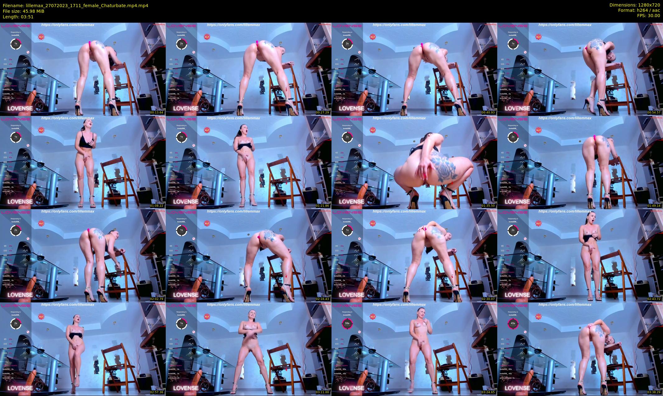 lillemax — 4 minute Chaturbate female cam show recording, 720p, Jul 27, 2023