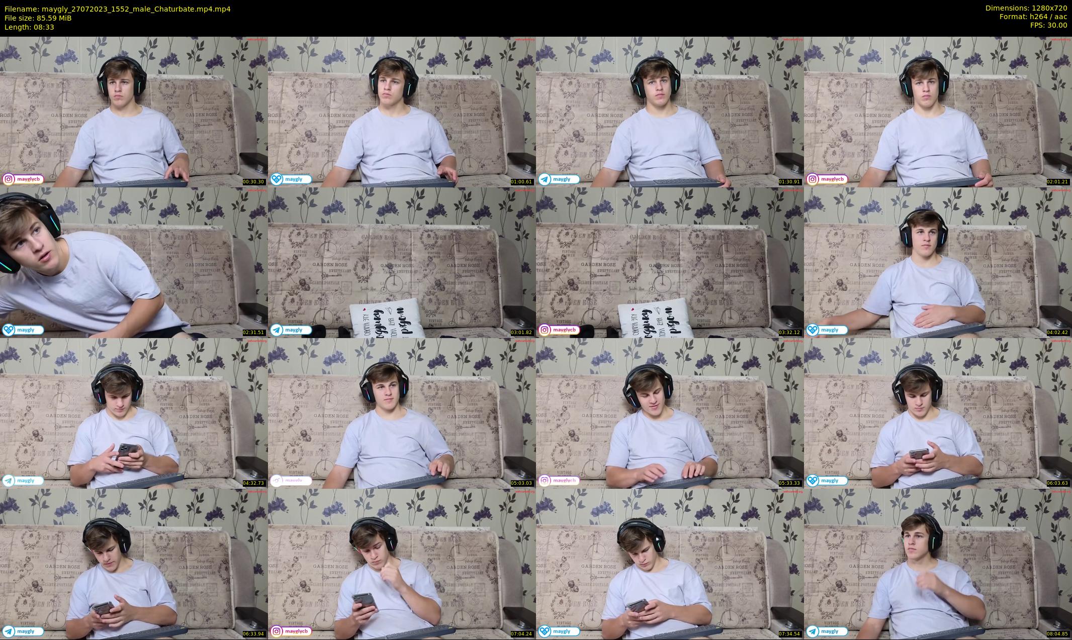 maygly — 9 minute Chaturbate male cam show recording, 720p, Jul 27, 2023