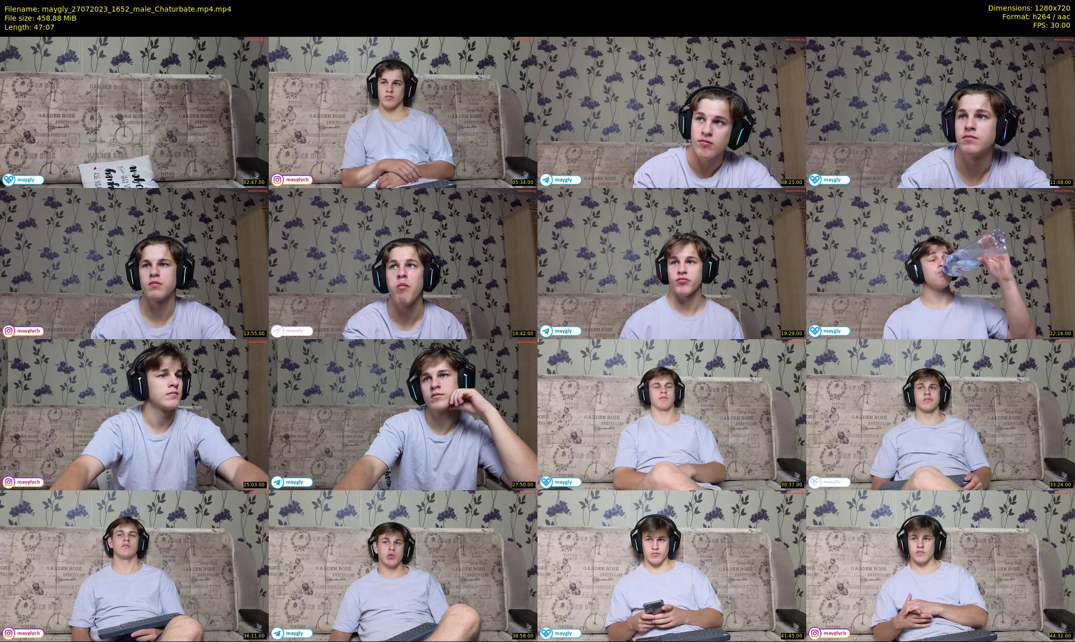 maygly — 48 minute Chaturbate male cam show recording, 720p, Jul 27, 2023