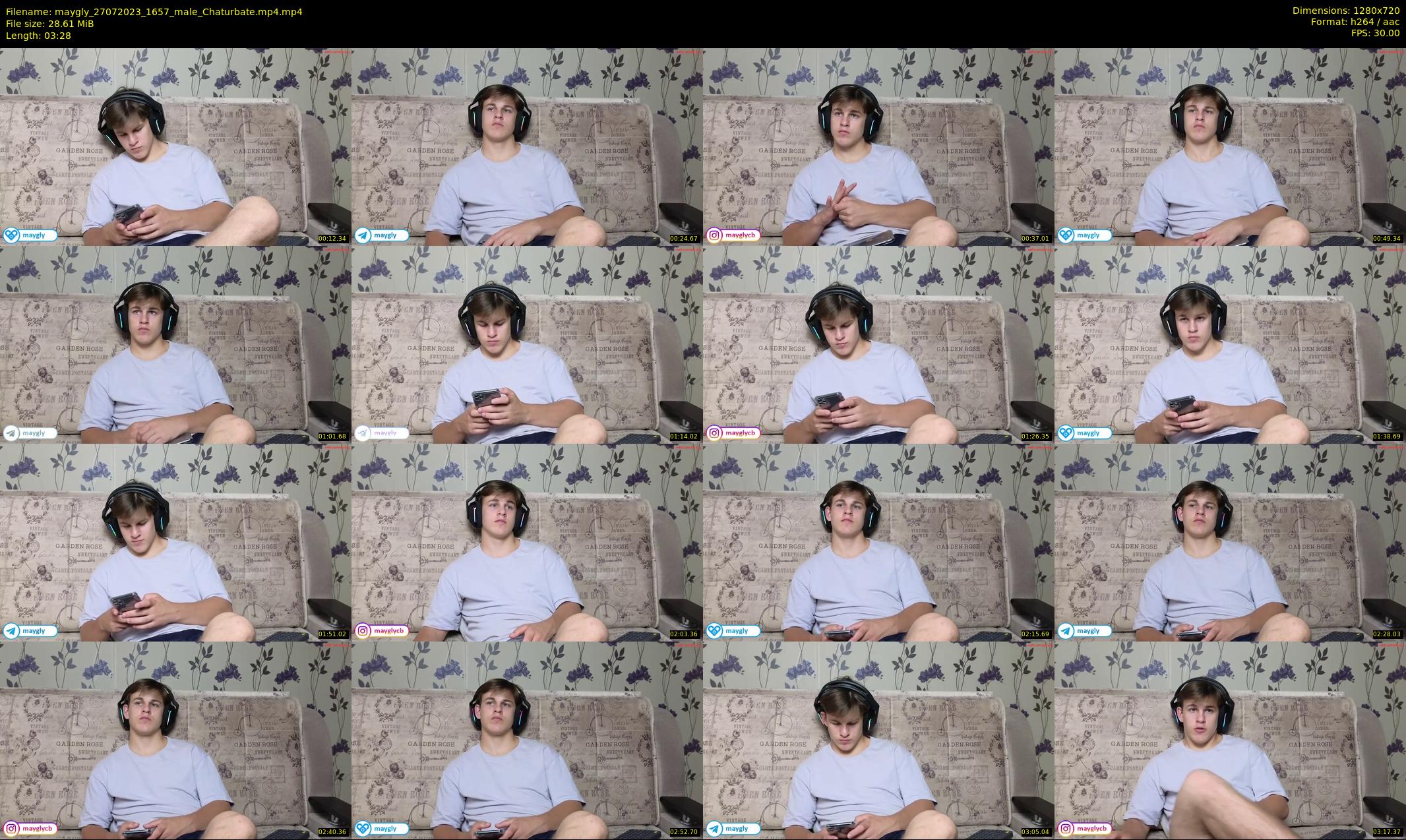maygly — 4 minute Chaturbate male cam show recording, 720p, Jul 27, 2023