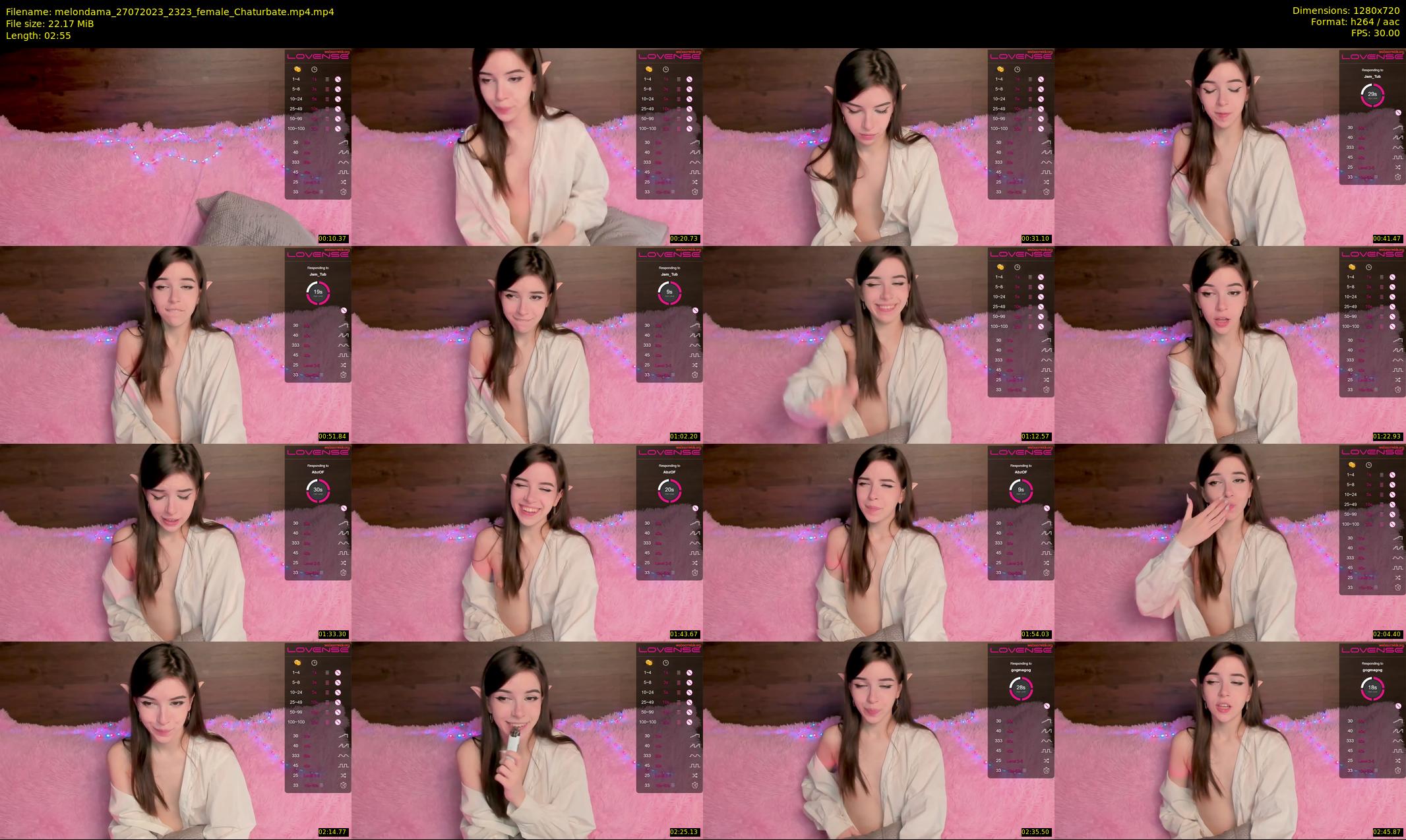 melondama — 3 minute Chaturbate female cam show recording, 720p, Jul 27, 2023