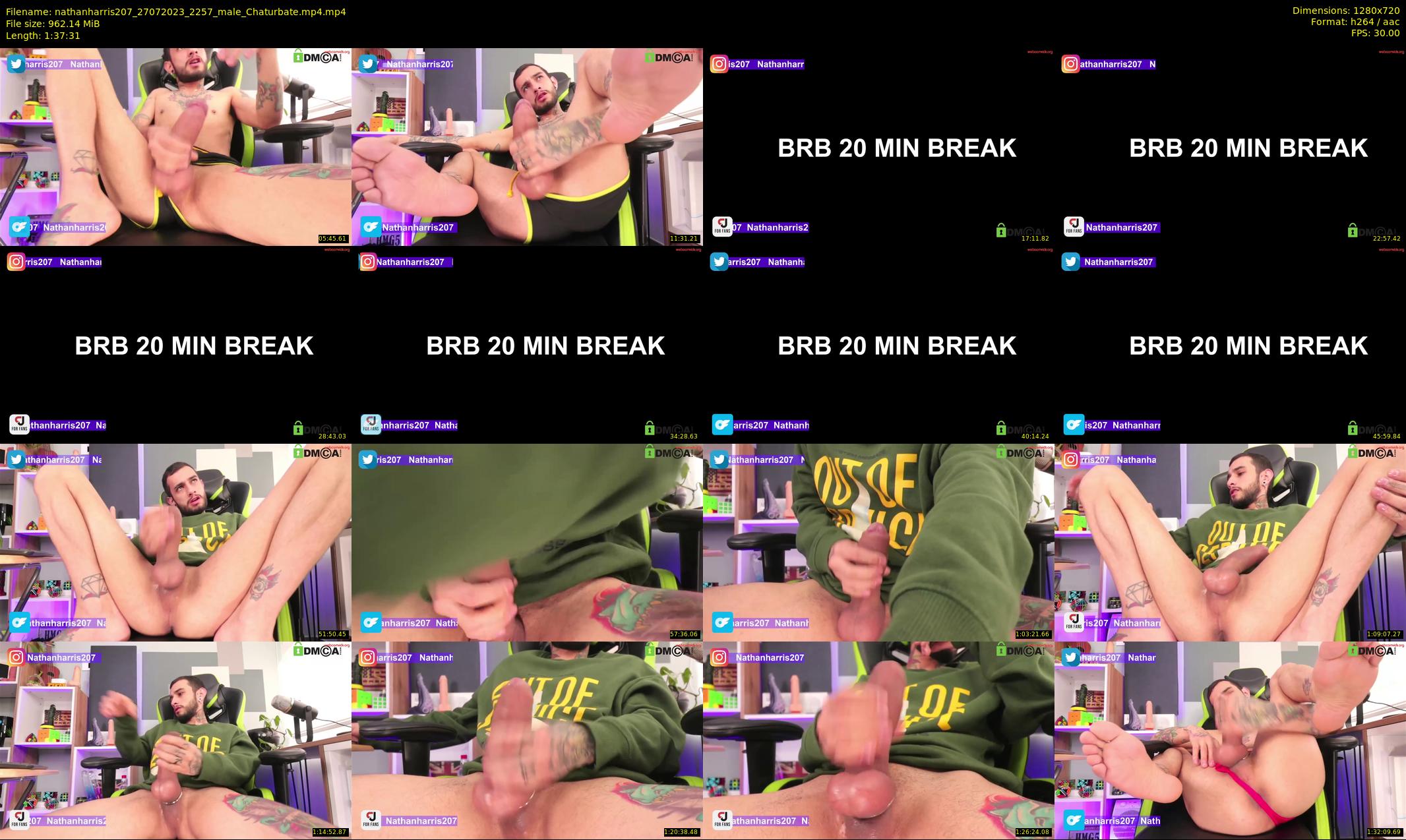 nathanharris207 — 98 minute Chaturbate male cam show recording, 720p, Jul 27, 2023