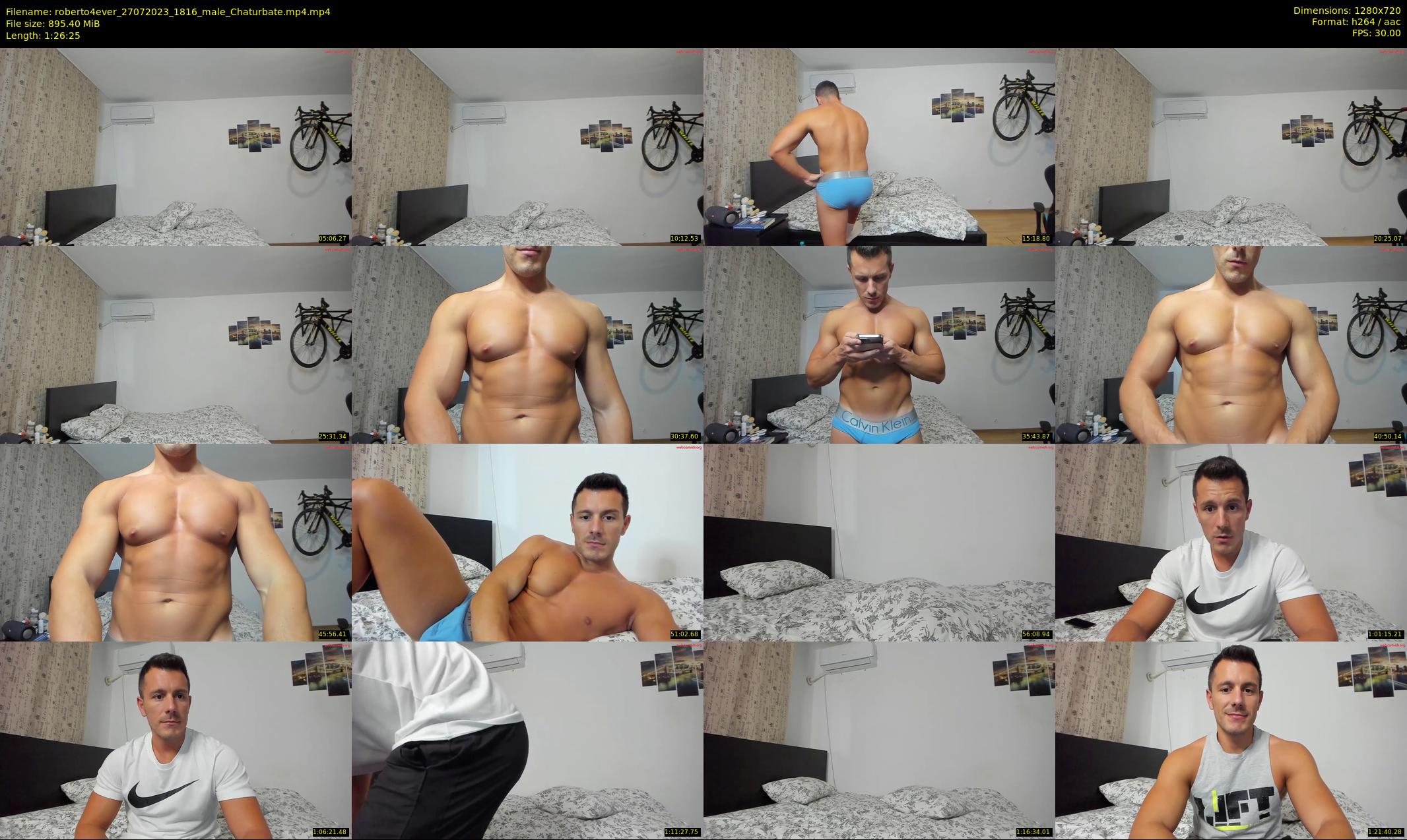 roberto4ever — 87 minute Chaturbate male cam show recording, 720p, Jul 27, 2023