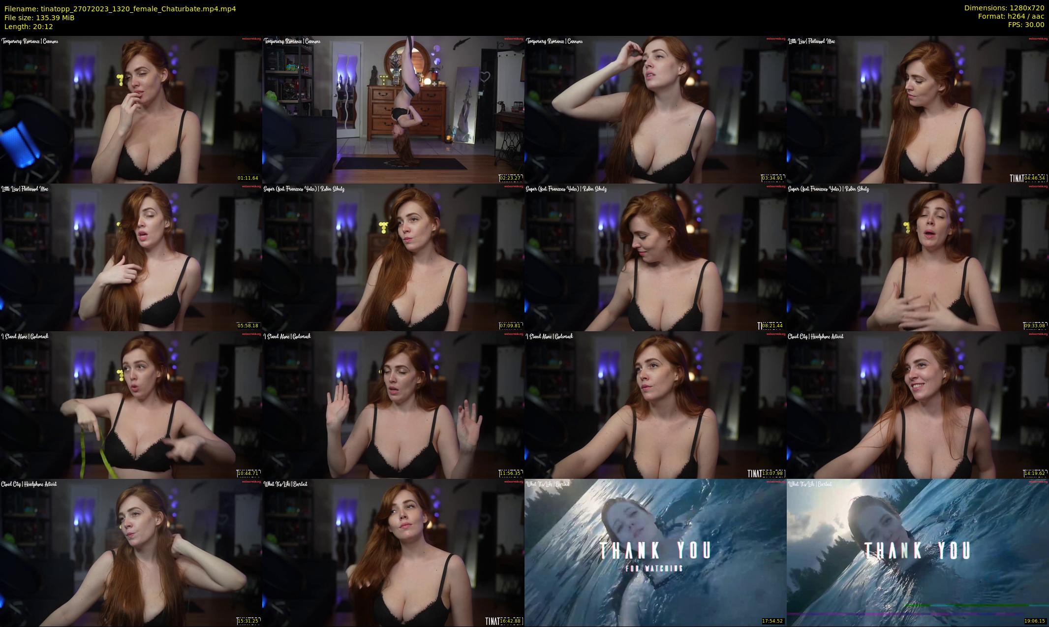 tinatopp — 21 minute Chaturbate female cam show recording, 720p, Jul 27, 2023