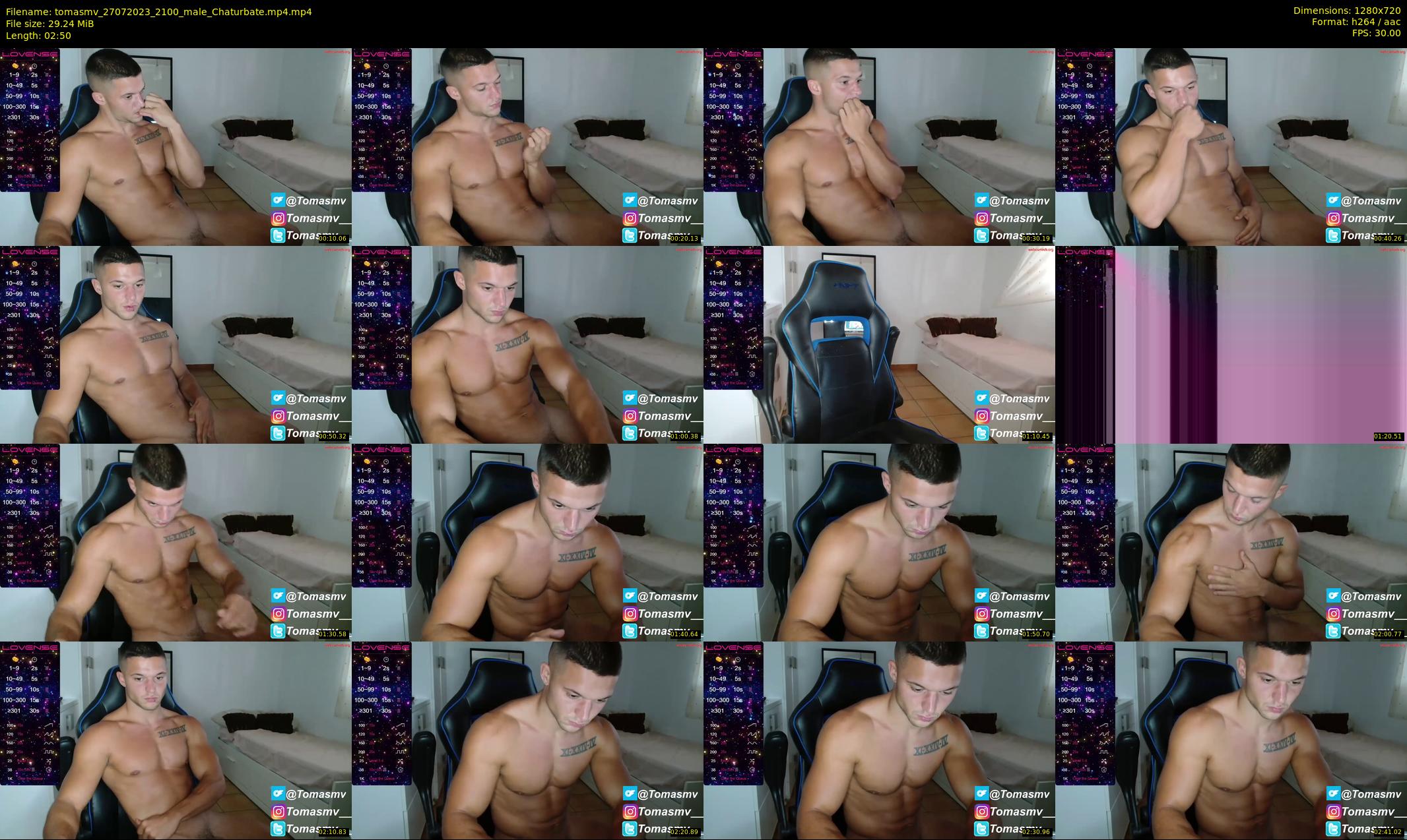 tomasmv — 3 minute Chaturbate male cam show recording, 720p, Jul 27, 2023