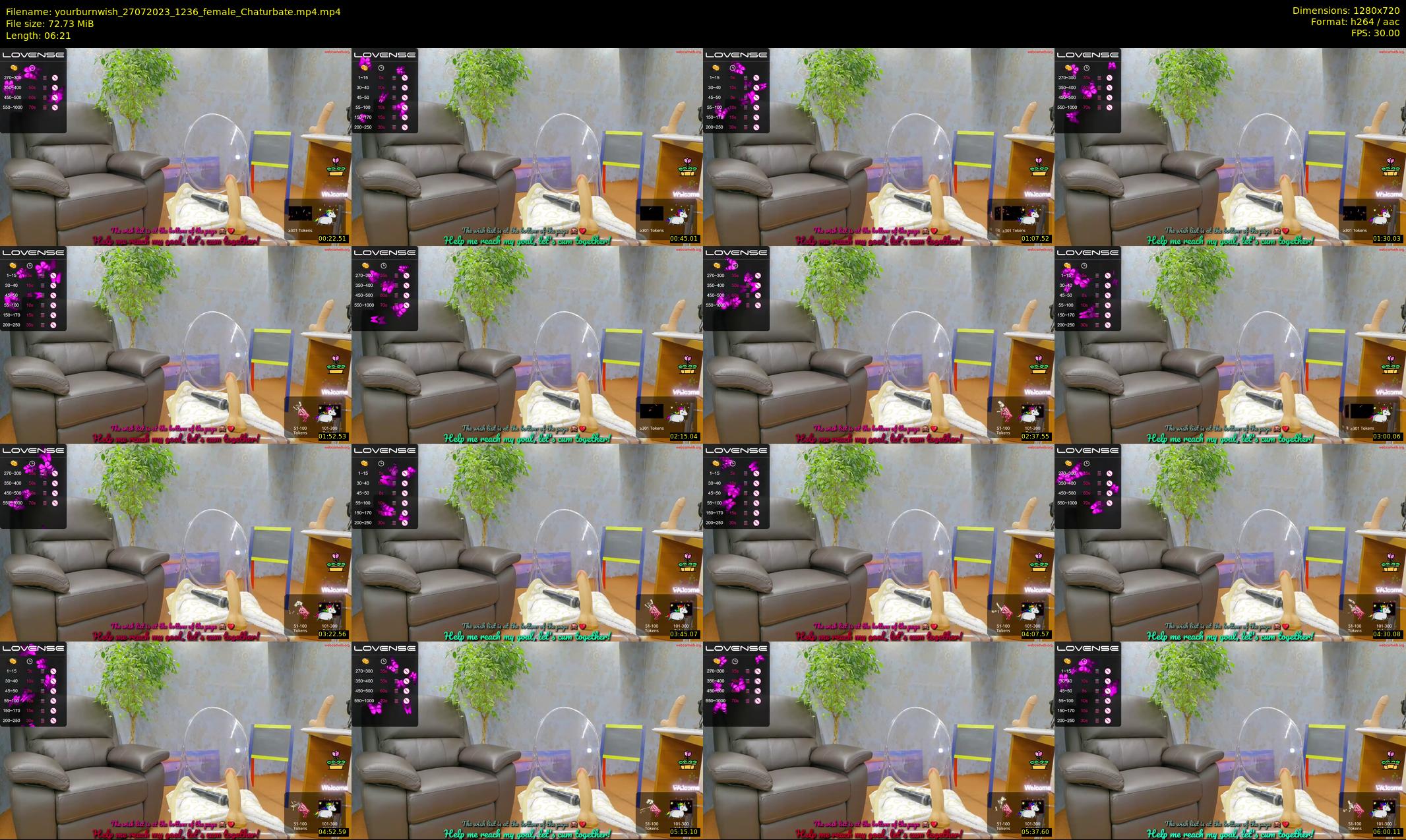 yourburnwish — 7 minute Chaturbate female cam show recording, 720p, Jul 27, 2023