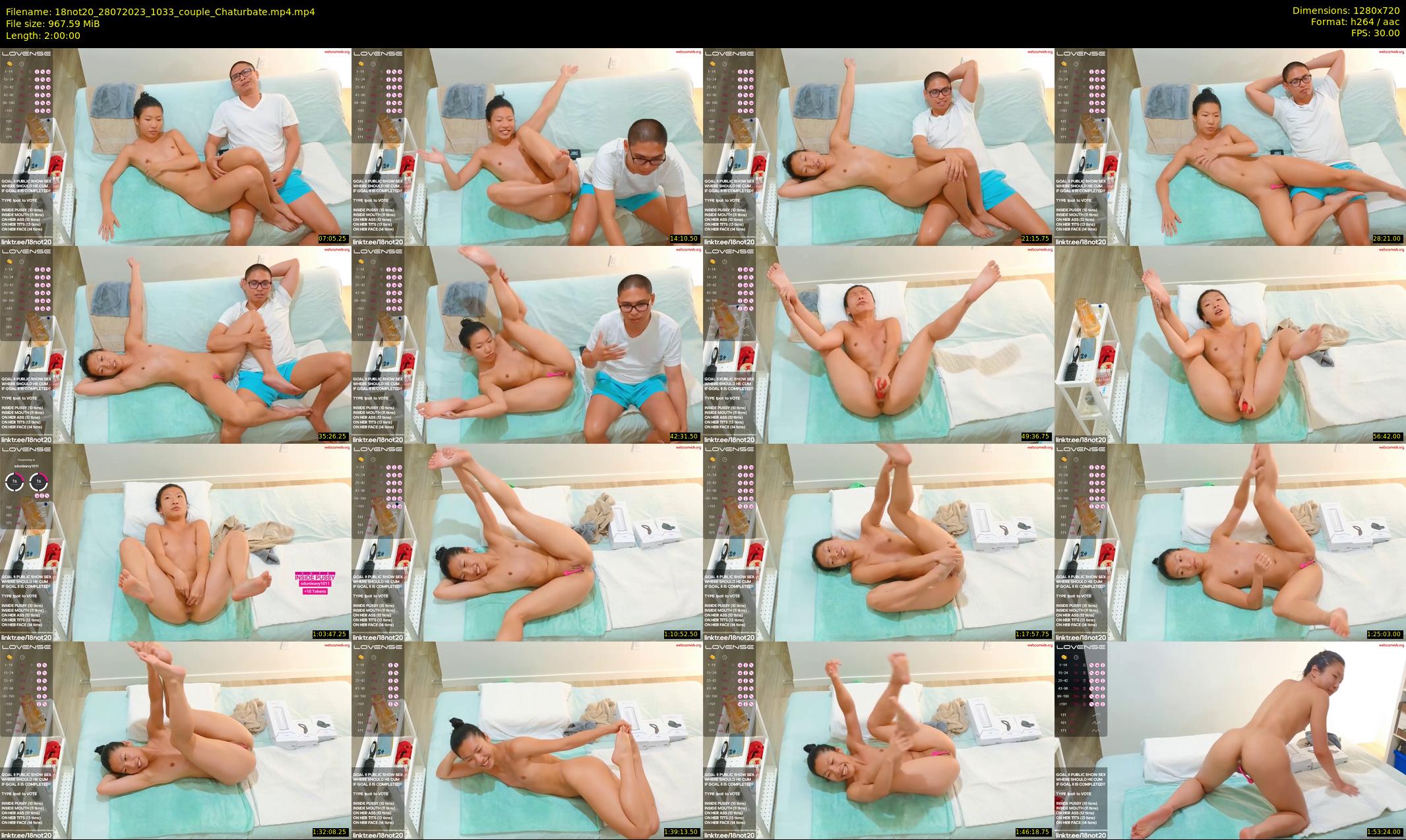 18not20 — 120 minute Chaturbate couple cam show recording, 720p, Jul 28, 2023