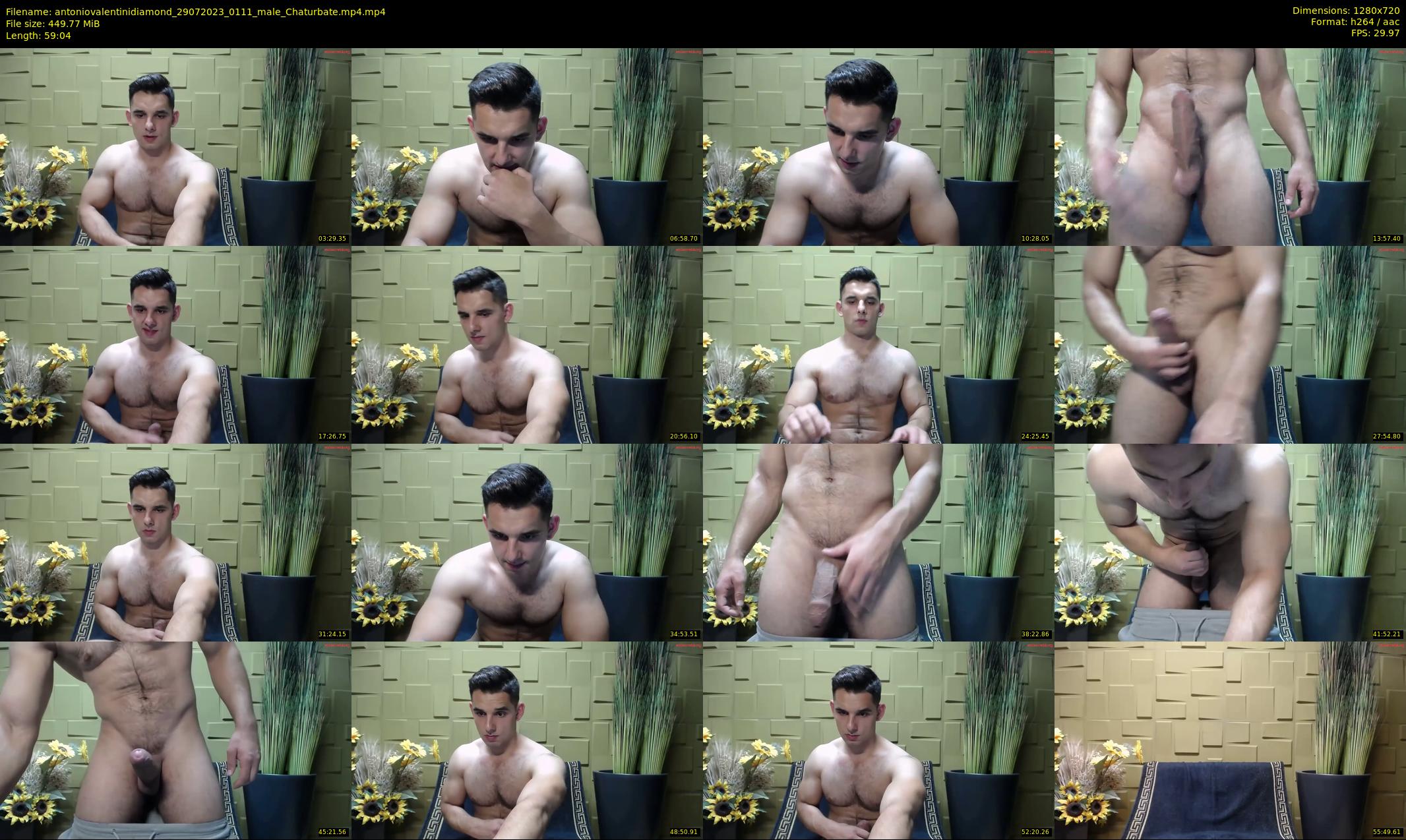 antoniovalentinidiamond — 60 minute Chaturbate male cam show recording, 720p, Jul 29, 2023