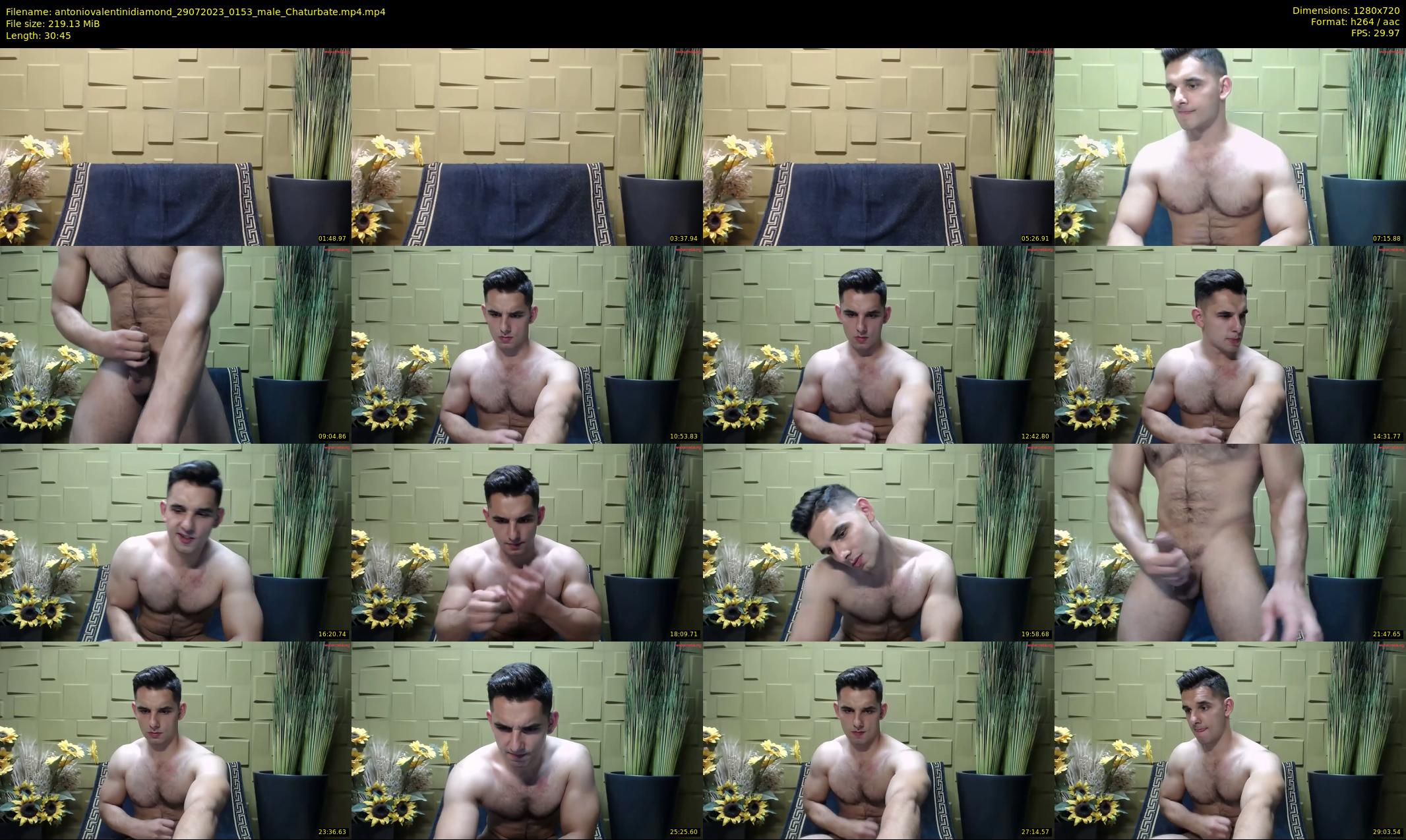 antoniovalentinidiamond — 31 minute Chaturbate male cam show recording, 720p, Jul 29, 2023