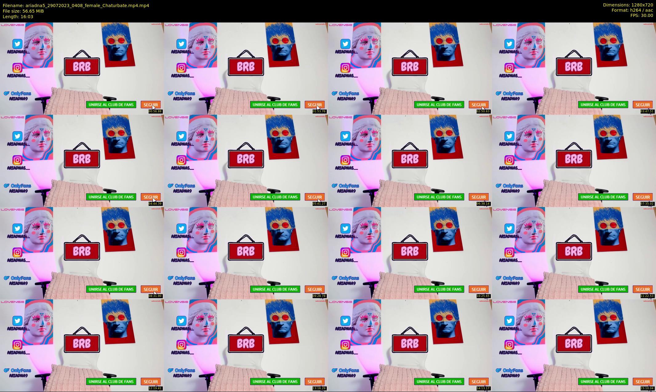 ariadna5 — 17 minute Chaturbate female cam show recording, 720p, Jul 29, 2023
