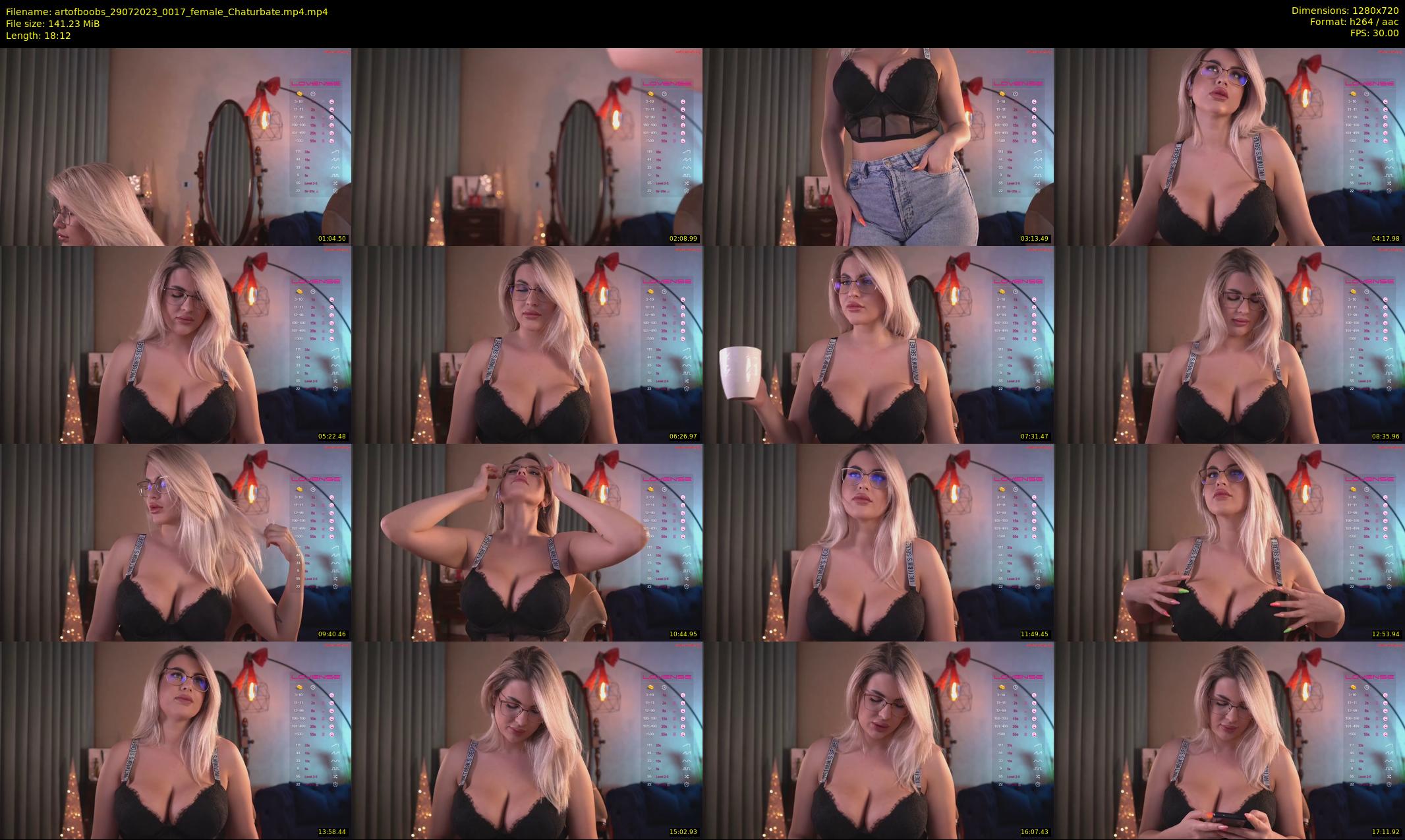 artofboobs — 19 minute Chaturbate female cam show recording, 720p, Jul 29, 2023