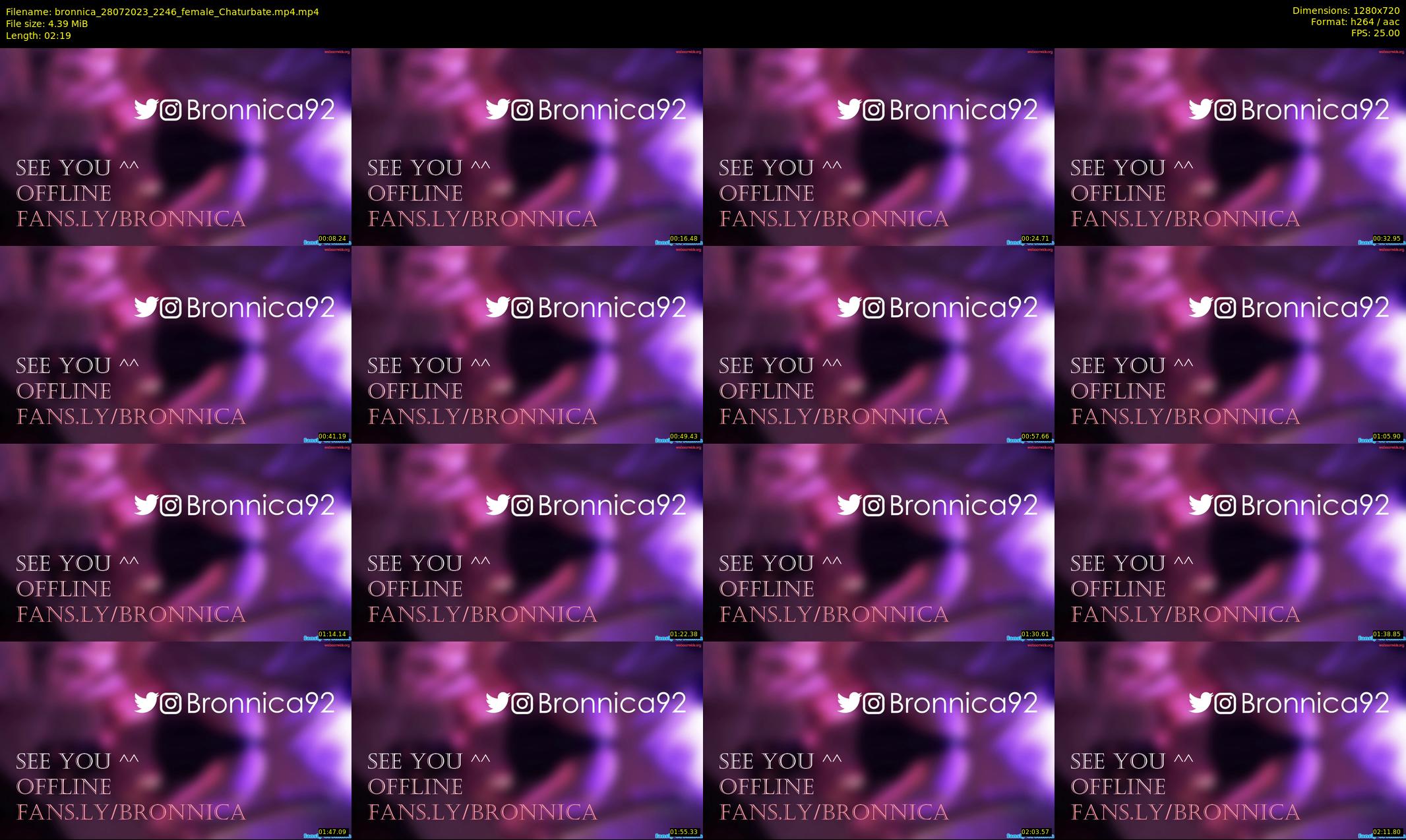 bronnica — 3 minute Chaturbate female cam show recording, 720p, Jul 28, 2023