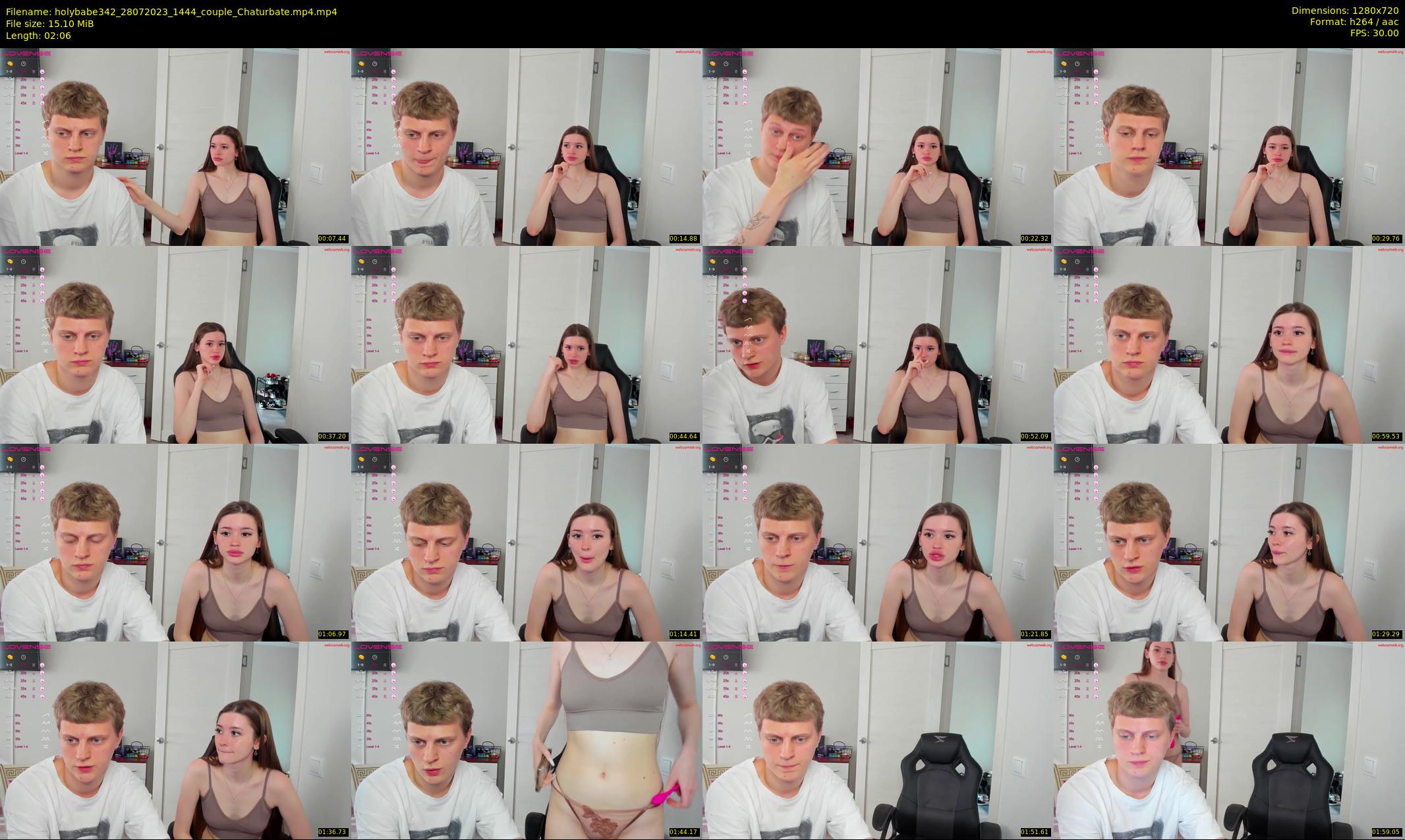 holybabe342 — 3 minute Chaturbate couple cam show recording, 720p, Jul 28, 2023