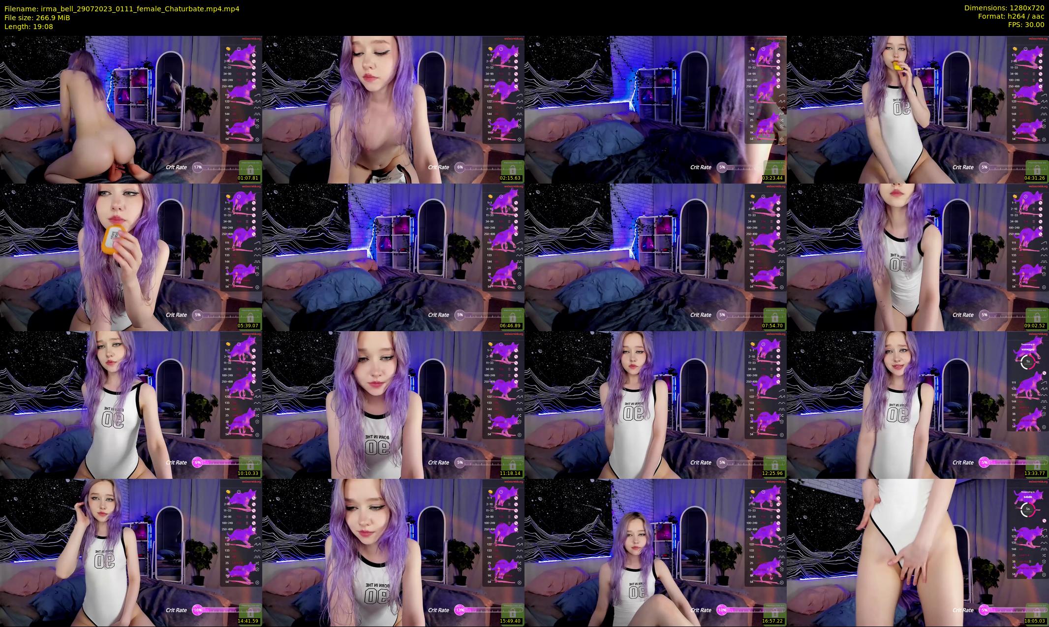 irma_bell — 20 minute Chaturbate female cam show recording, 720p, Jul 29, 2023