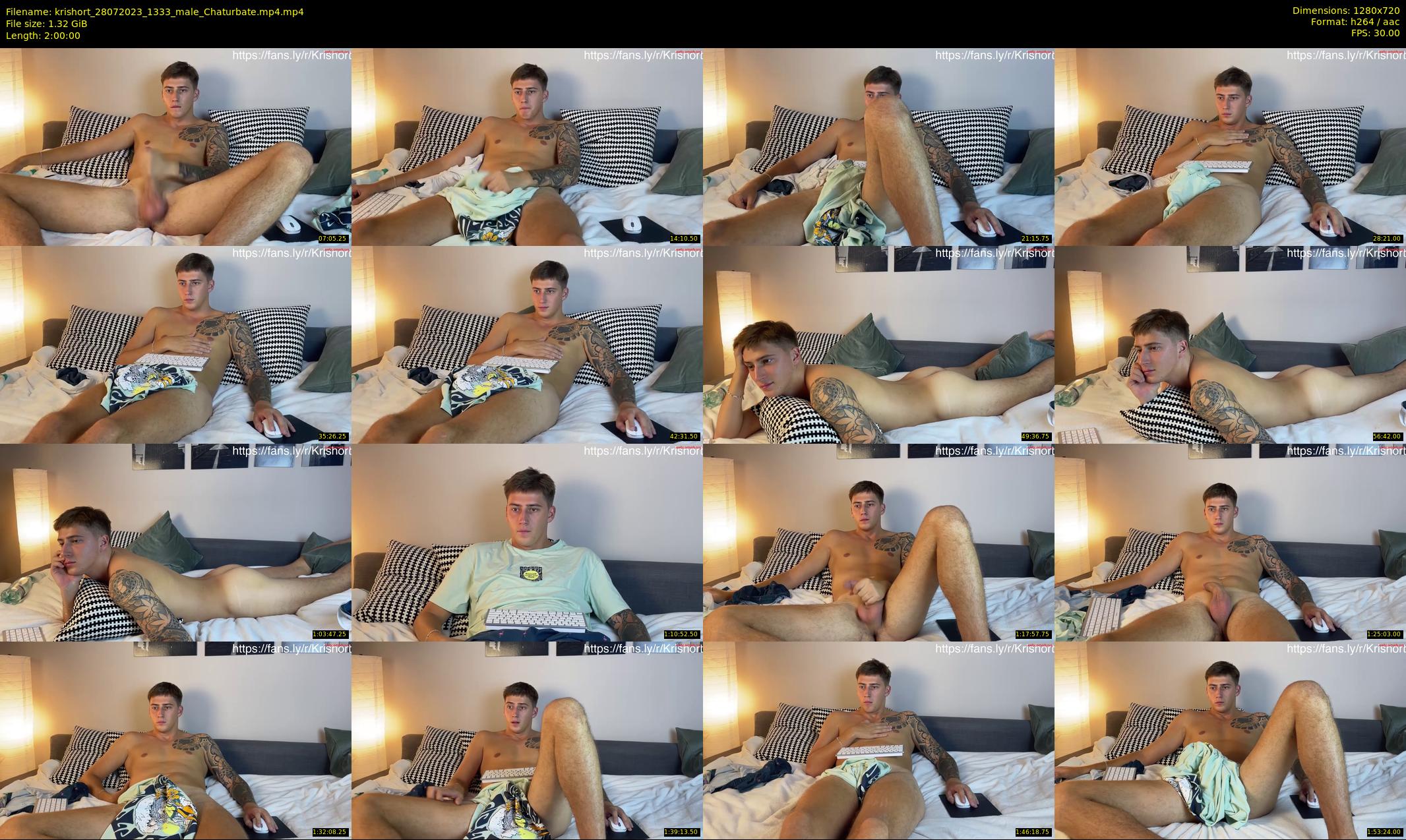 krishort — 120 minute Chaturbate male cam show recording, 720p, Jul 28, 2023