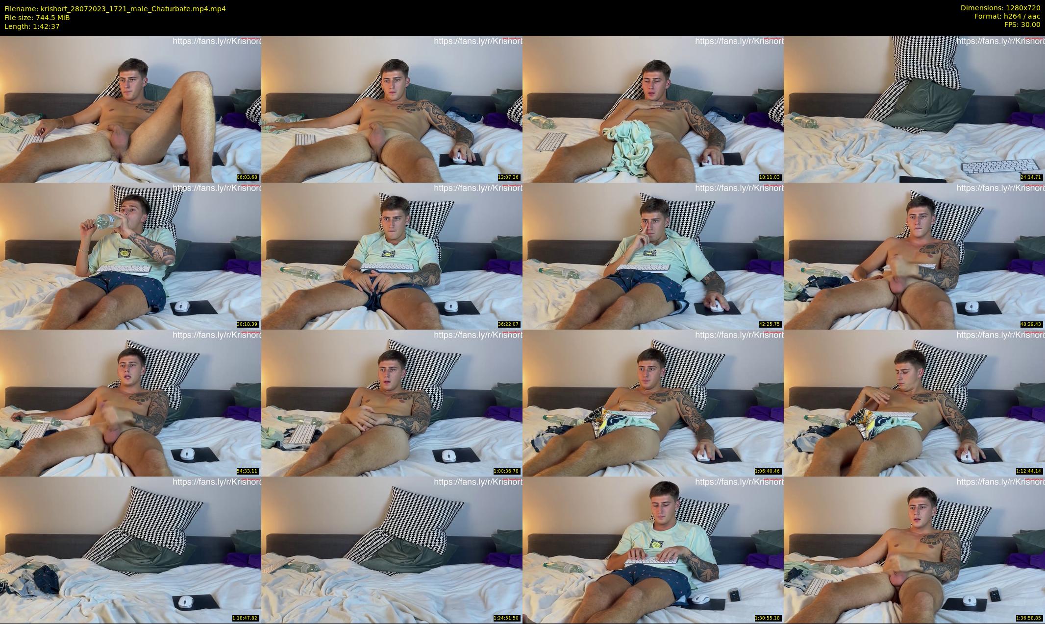 krishort — 103 minute Chaturbate male cam show recording, 720p, Jul 28, 2023