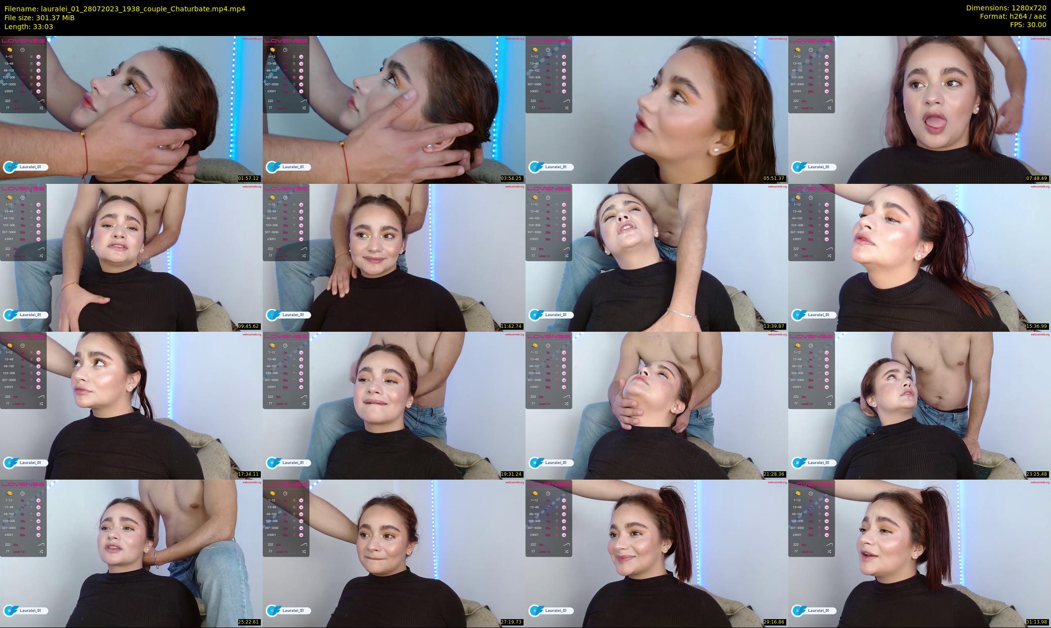 lauralei_01 — 34 minute Chaturbate couple cam show recording, 720p, Jul 28, 2023