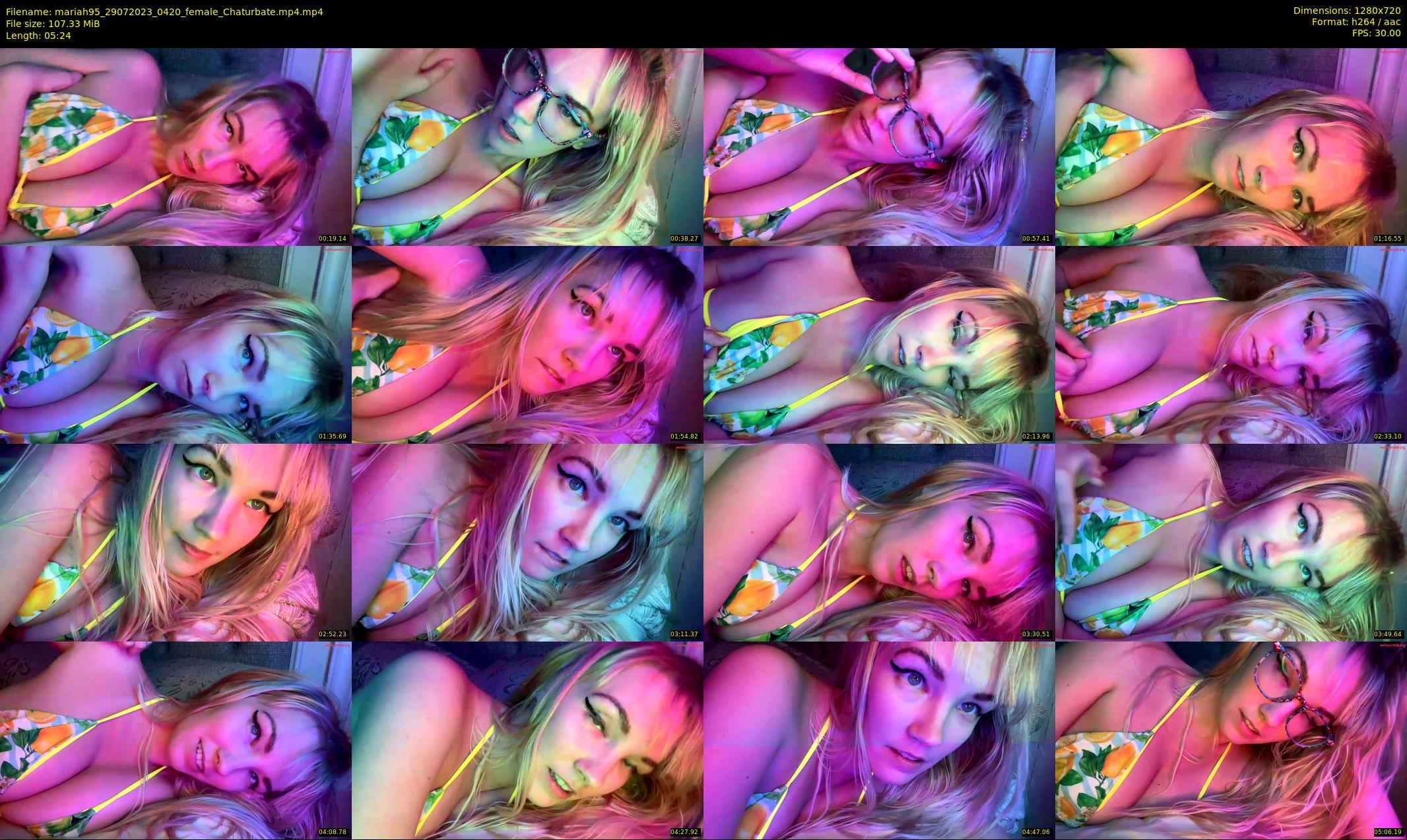mariah95 — 6 minute Chaturbate female cam show recording, 720p, Jul 29, 2023