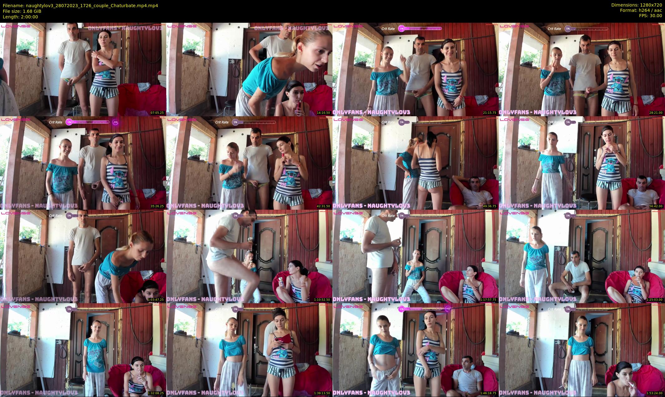naughtylov3 — 120 minute Chaturbate couple cam show recording, 720p, Jul 28, 2023