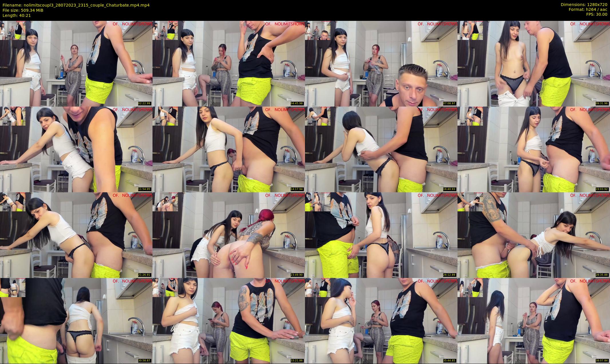 nolimitscoupl3 — 41 minute Chaturbate couple cam show recording, 720p, Jul 28, 2023