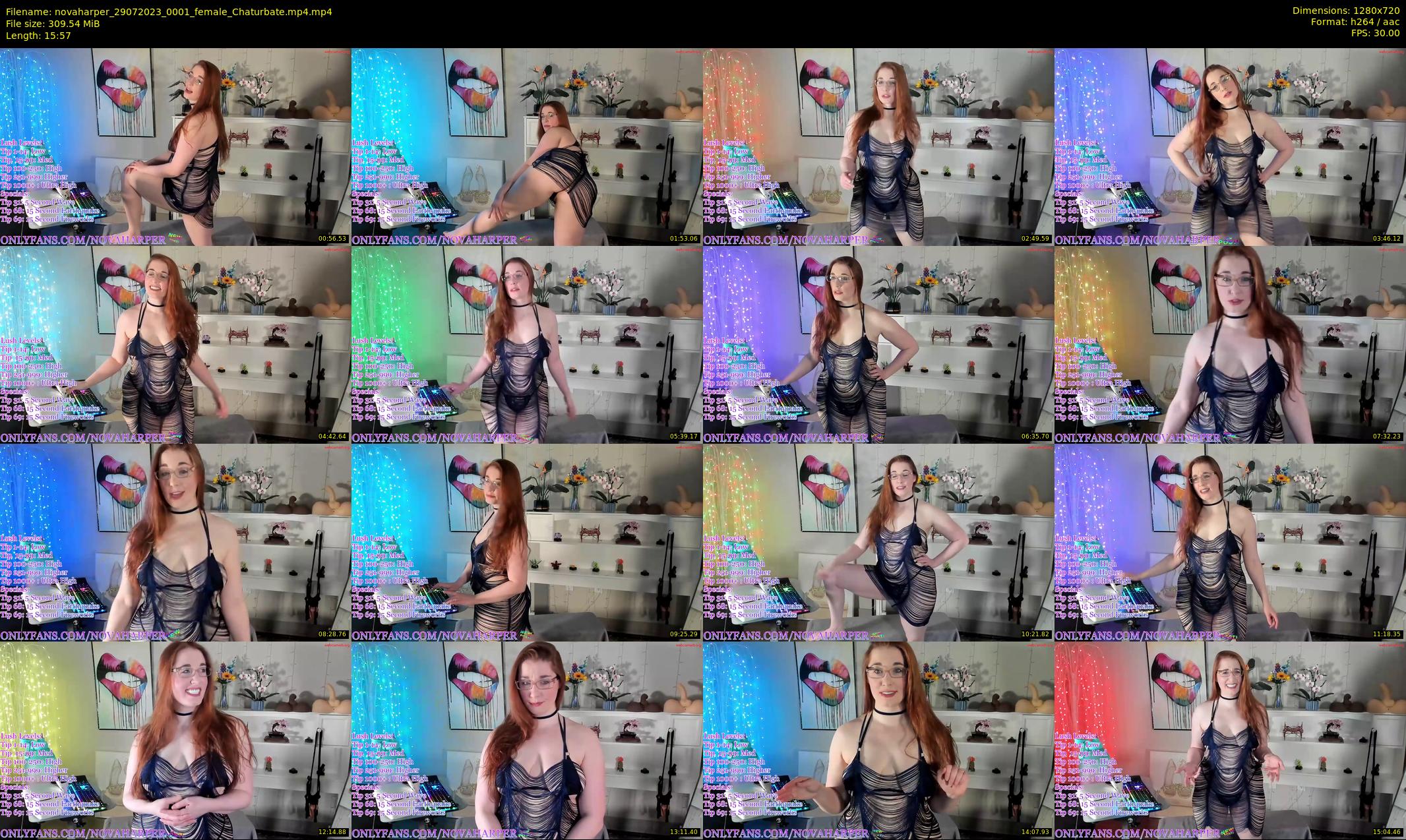 novaharper — 16 minute Chaturbate female cam show recording, 720p, Jul 29, 2023