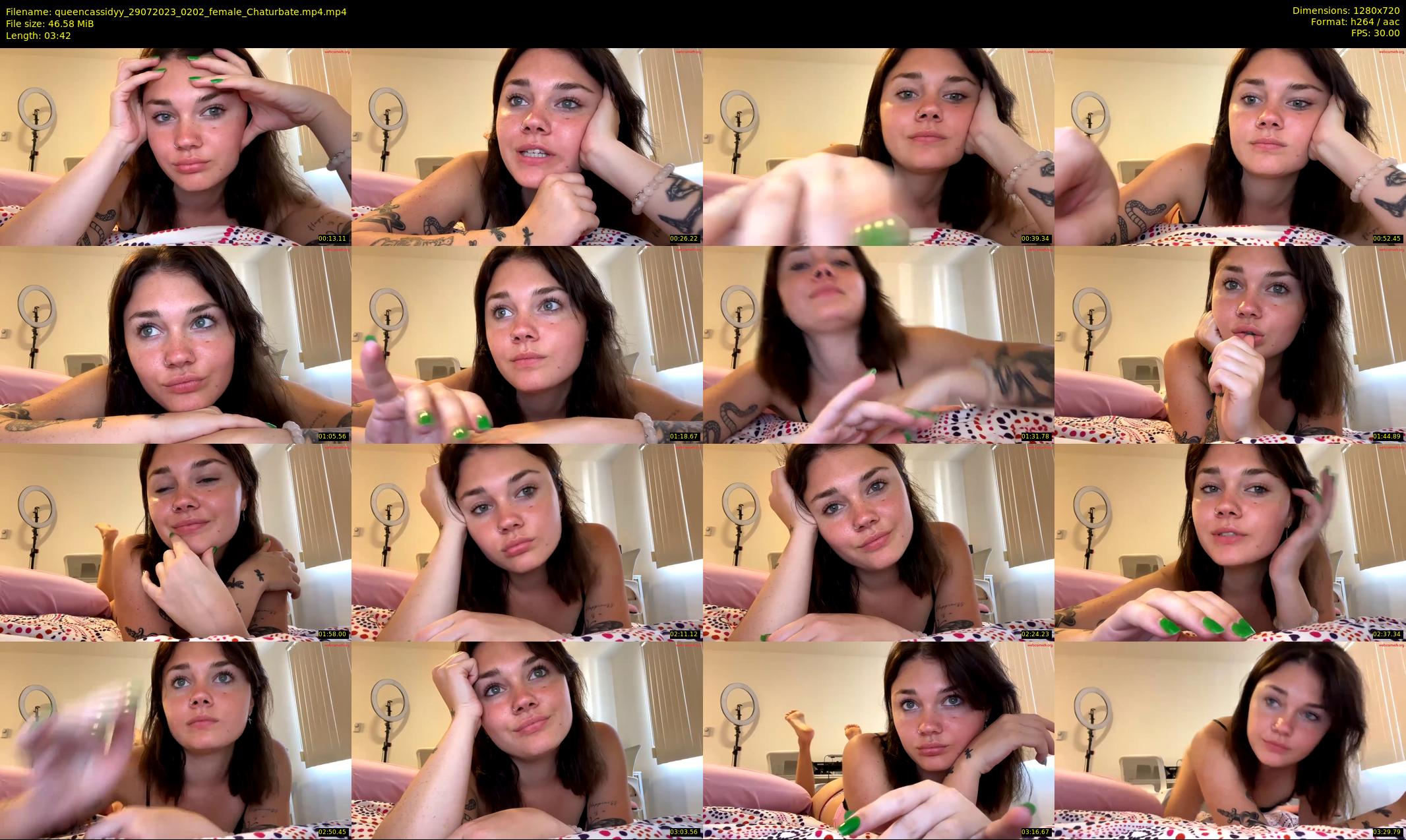 queencassidyy — 4 minute Chaturbate female cam show recording, 720p, Jul 29, 2023