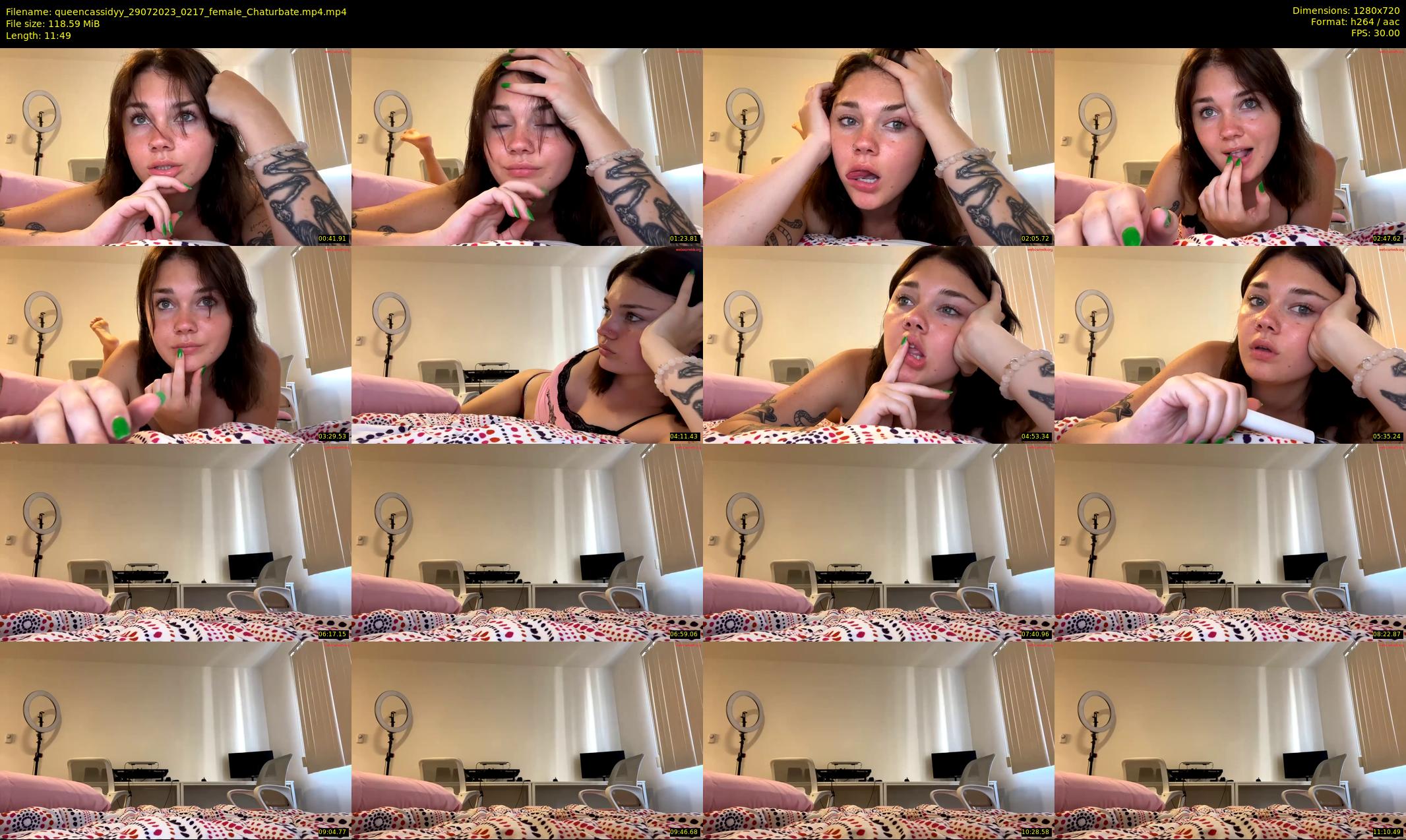 queencassidyy — 12 minute Chaturbate female cam show recording, 720p, Jul 29, 2023