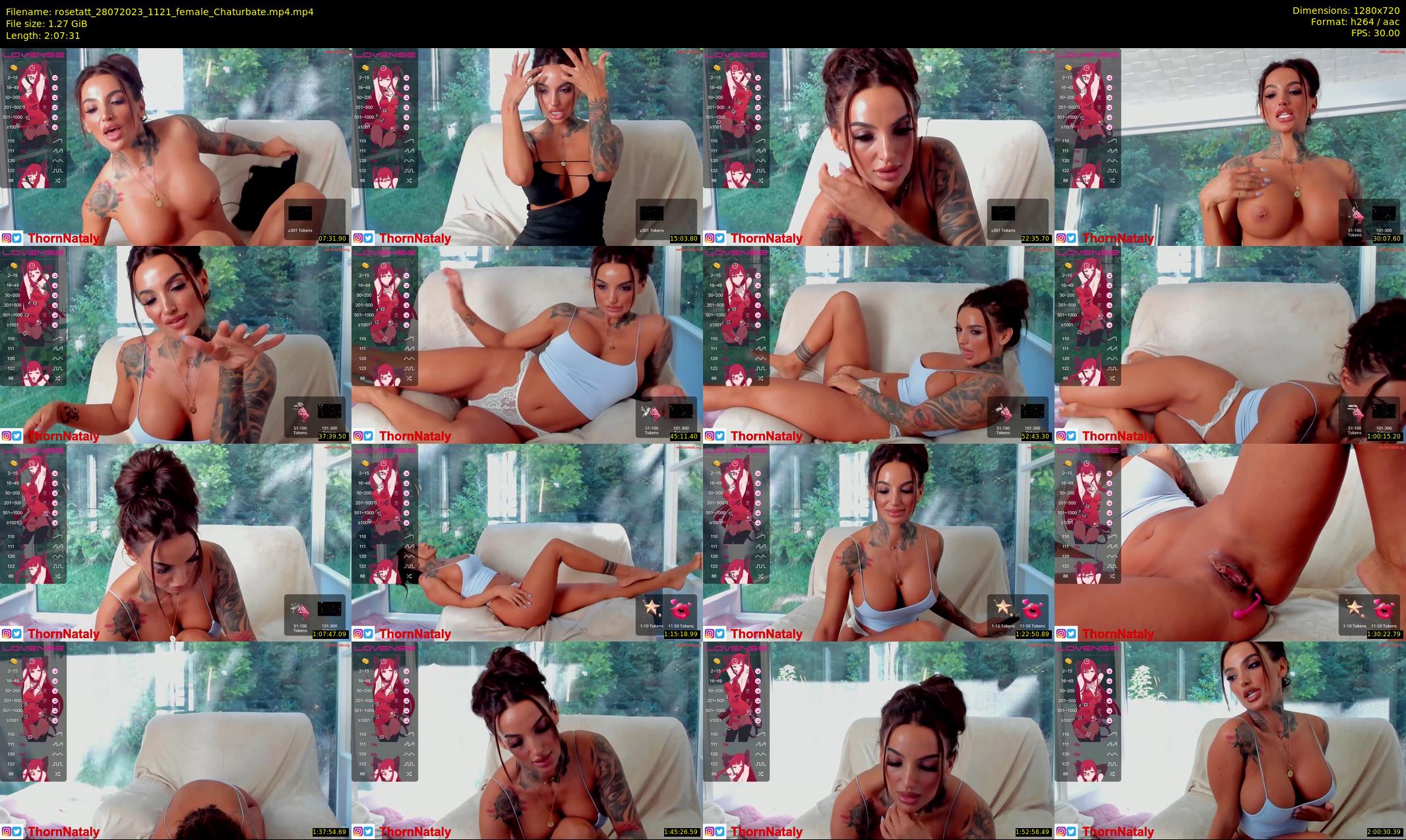 rosetatt — 128 minute Chaturbate female cam show recording, 720p, Jul 28, 2023
