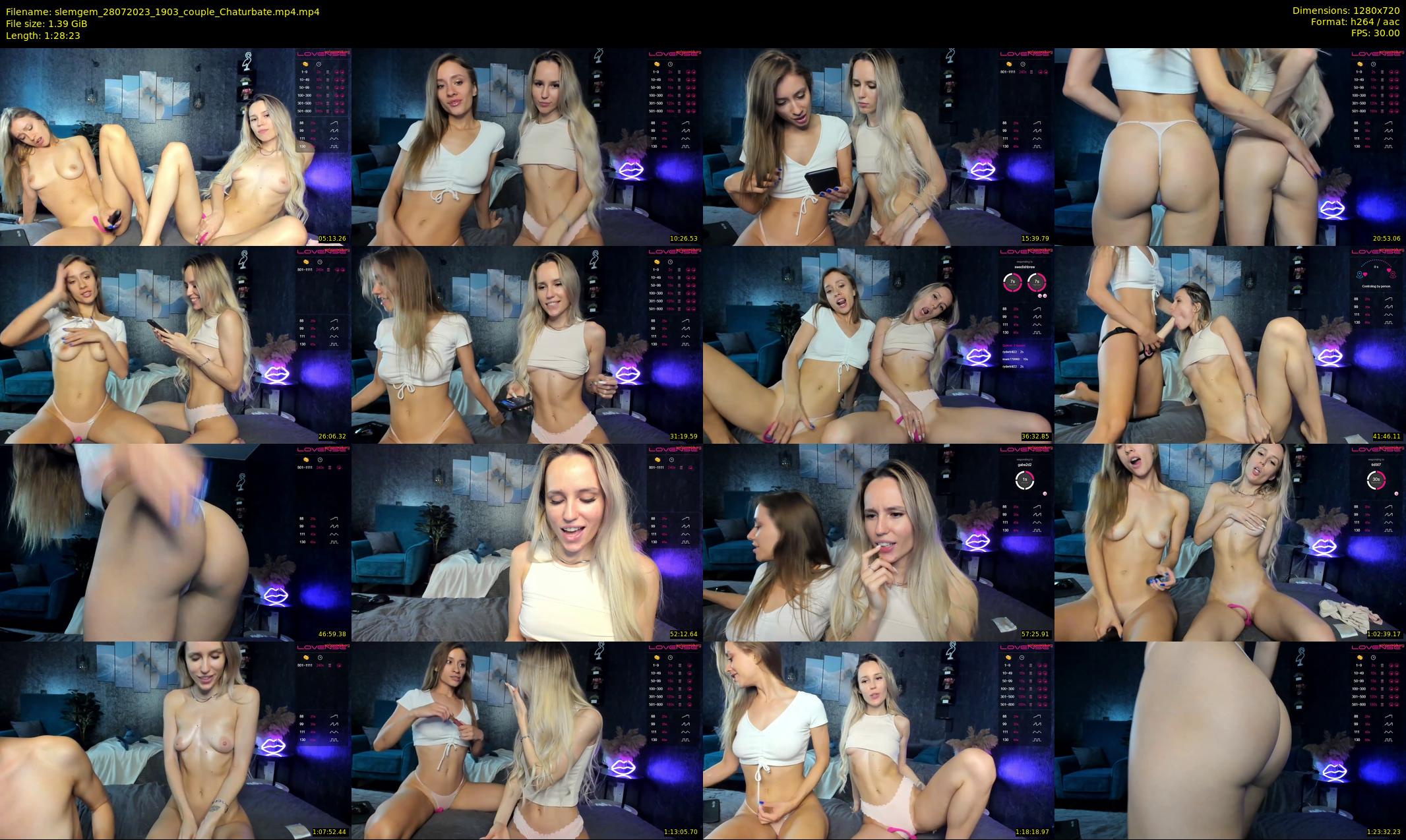 slemgem — 89 minute Chaturbate couple cam show recording, 720p, Jul 28, 2023