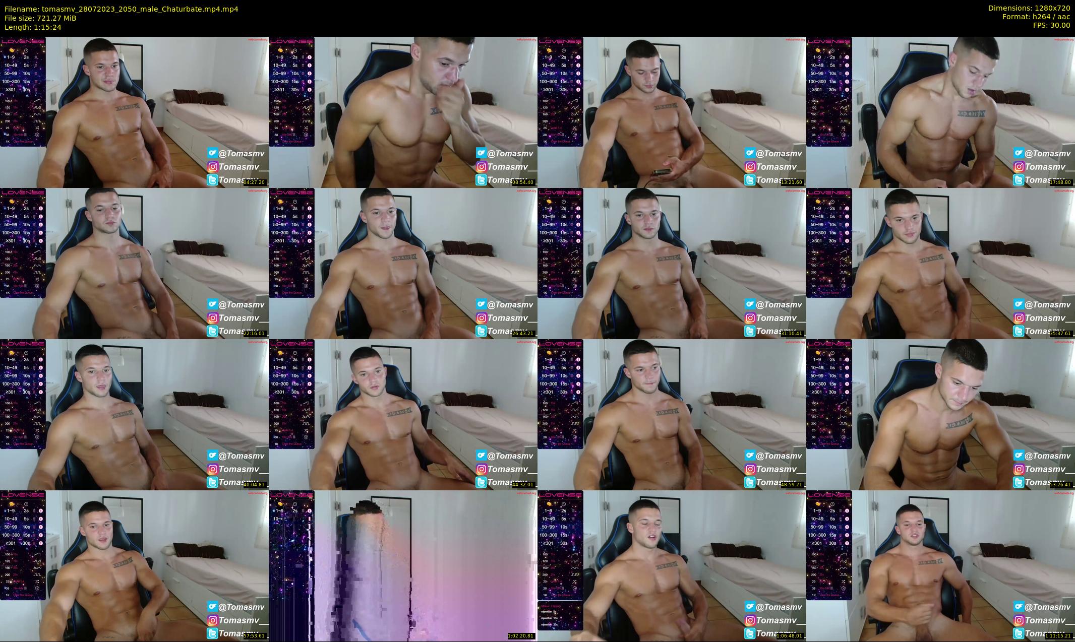 tomasmv — 76 minute Chaturbate male cam show recording, 720p, Jul 28, 2023
