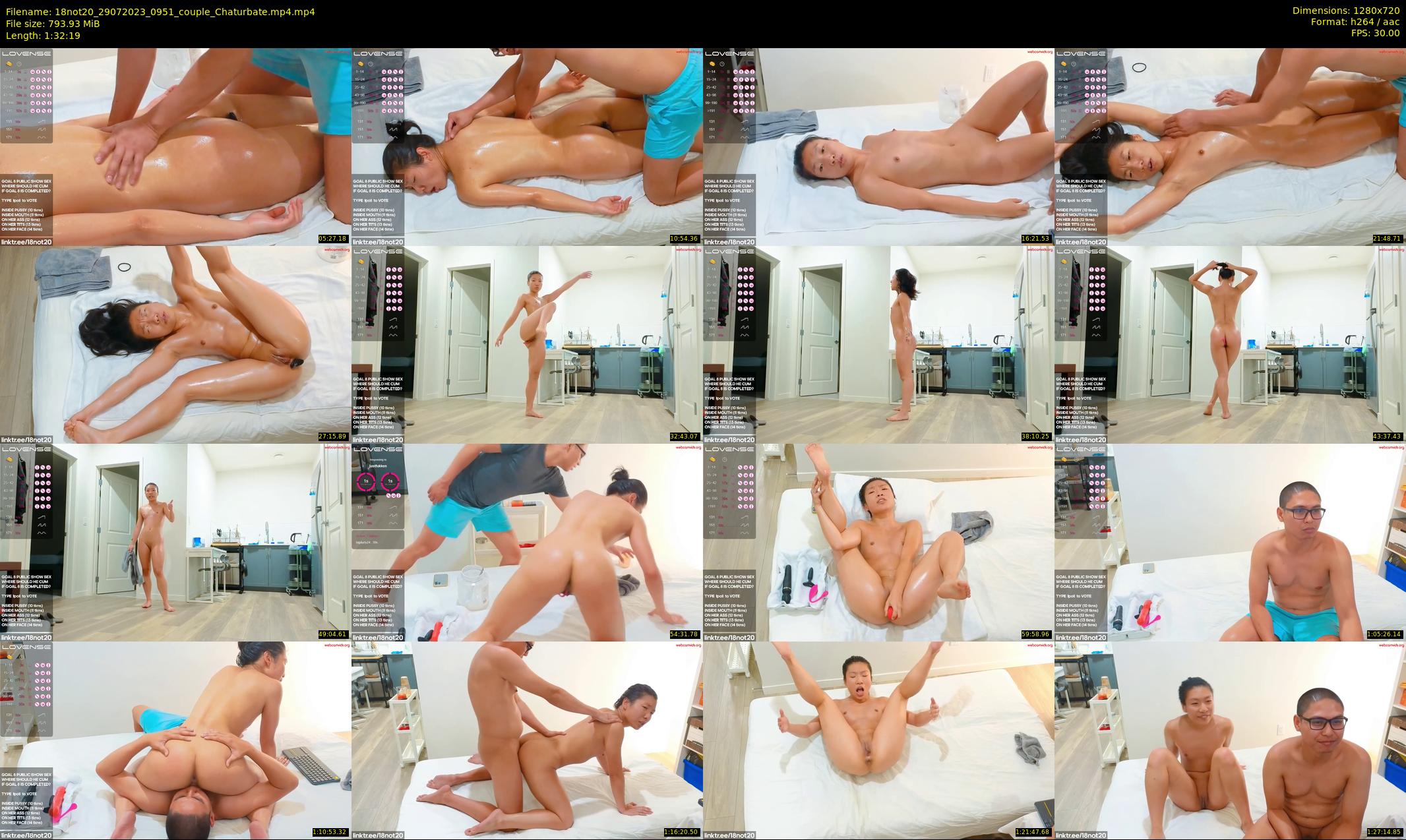 18not20 — 93 minute Chaturbate couple cam show recording, 720p, Jul 29, 2023