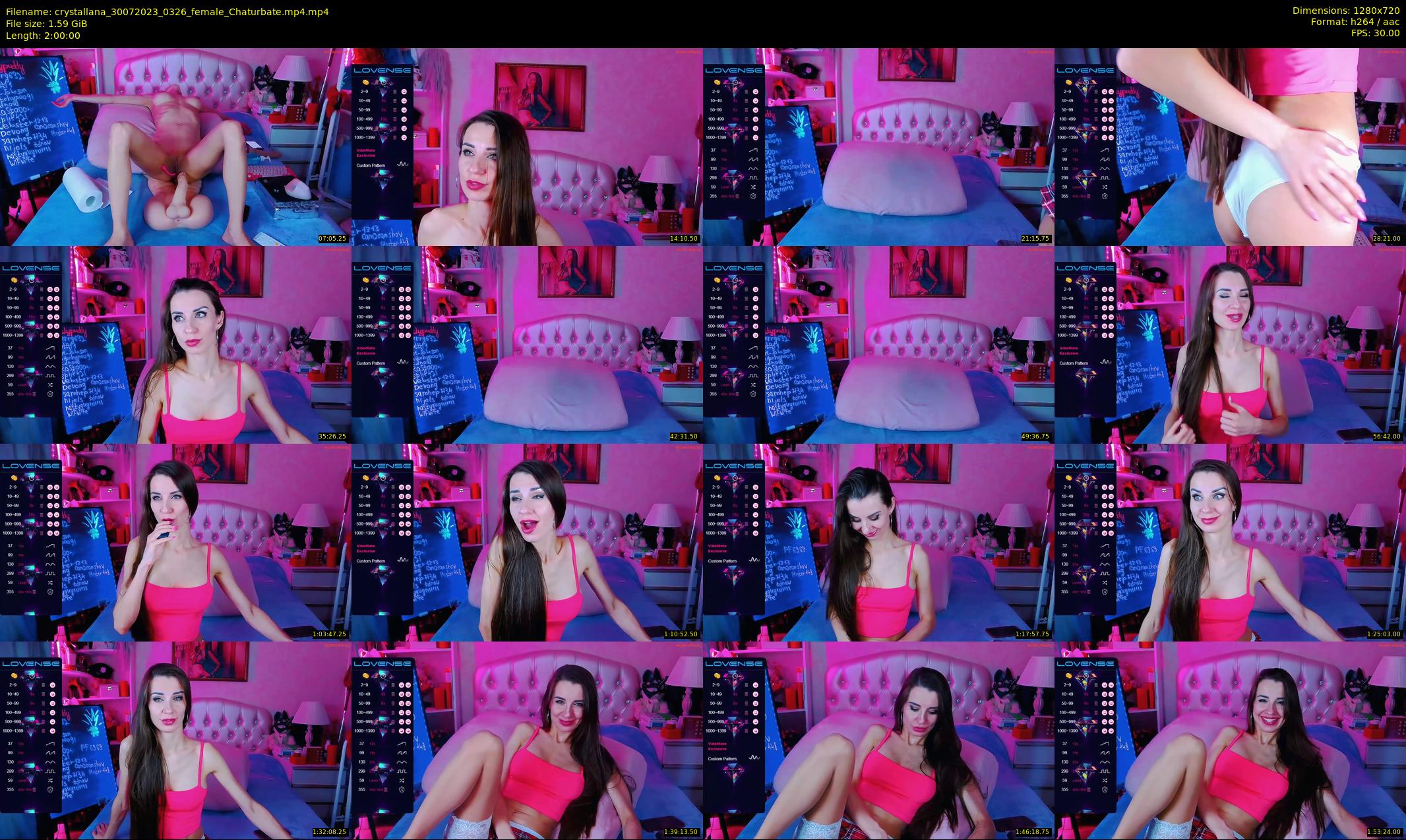 crystallana — 120 minute Chaturbate female cam show recording, 720p, Jul 30, 2023