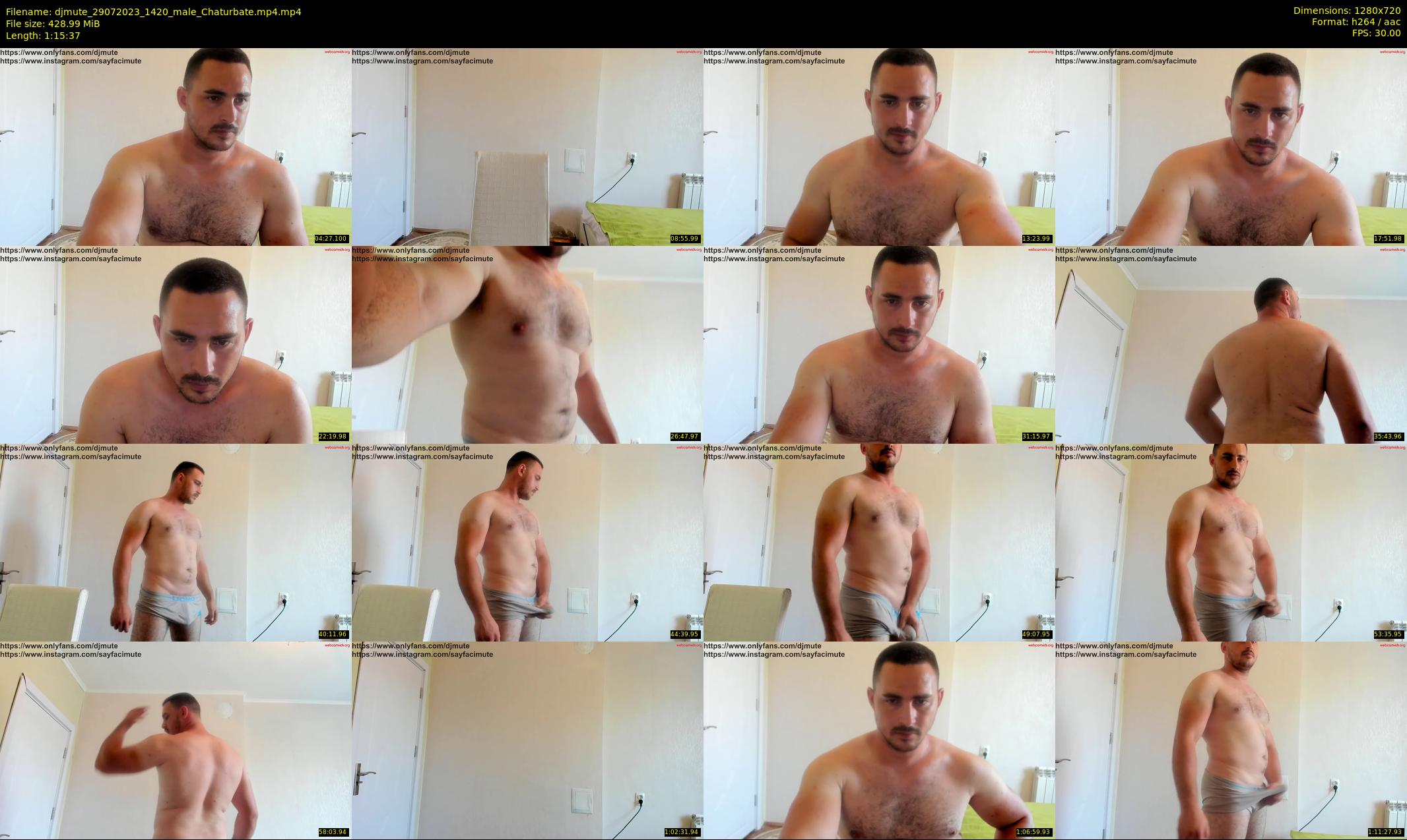 djmute — 76 minute Chaturbate male cam show recording, 720p, Jul 29, 2023