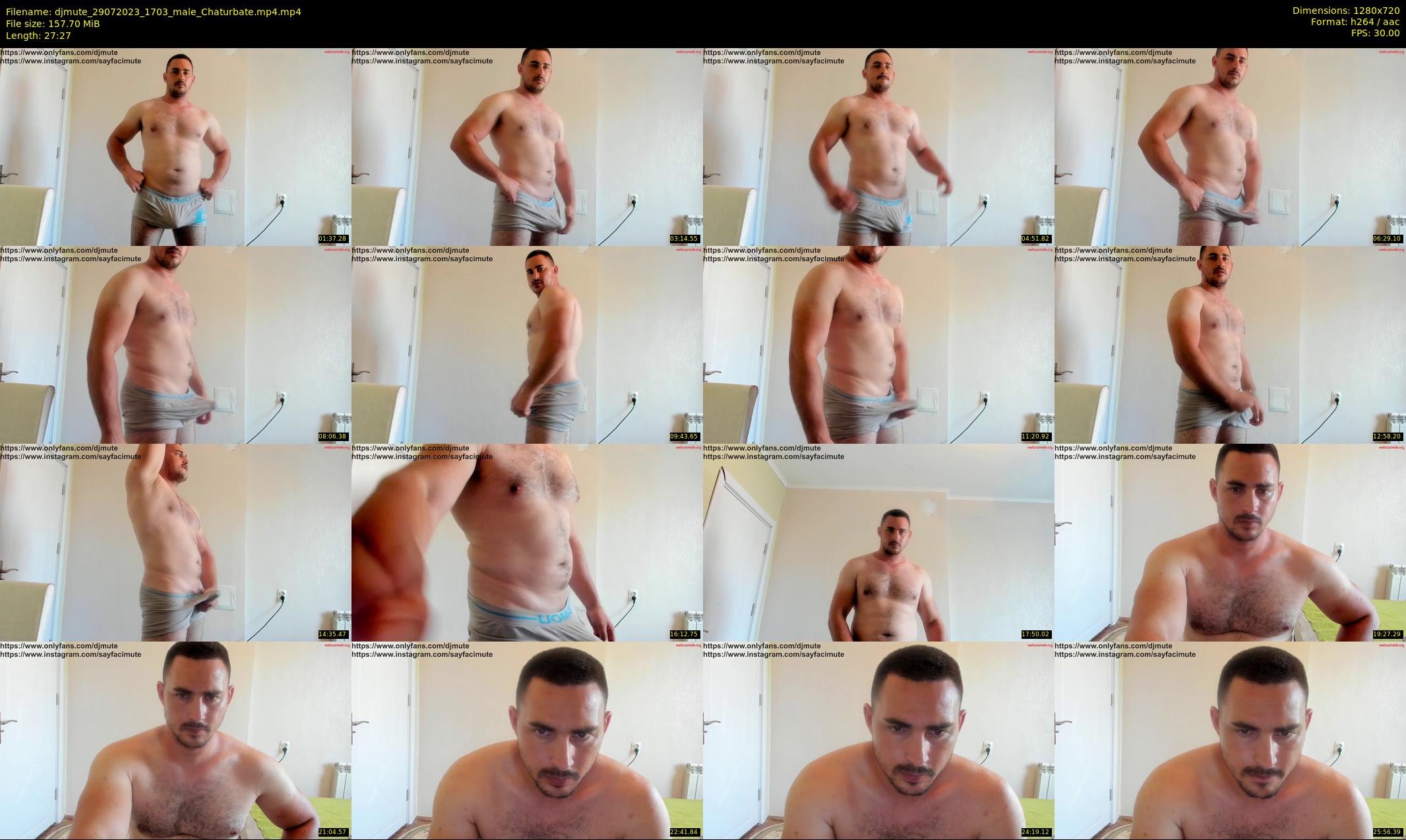 djmute — 28 minute Chaturbate male cam show recording, 720p, Jul 29, 2023