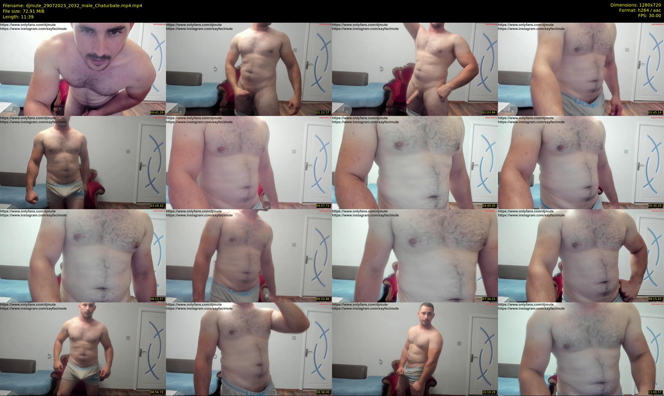 djmute — 12 minute Chaturbate male cam show recording, 720p, Jul 29, 2023