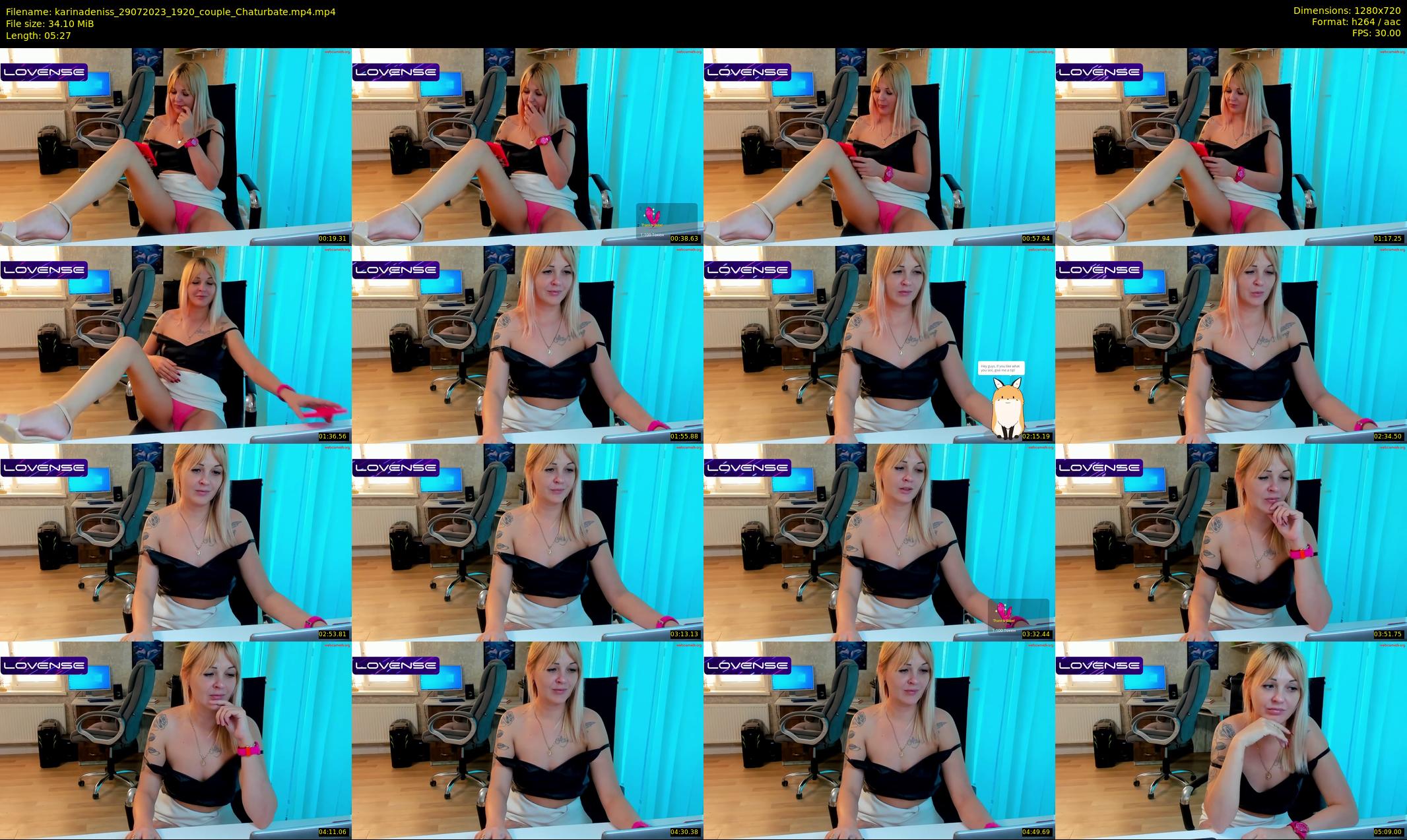 karinadeniss — 6 minute Chaturbate couple cam show recording, 720p, Jul 29, 2023
