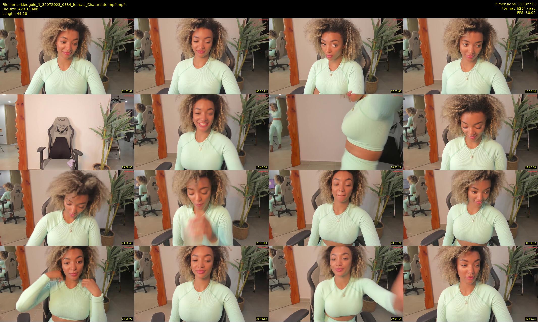 kleogold_1 — 45 minute Chaturbate female cam show recording, 720p, Jul 30, 2023
