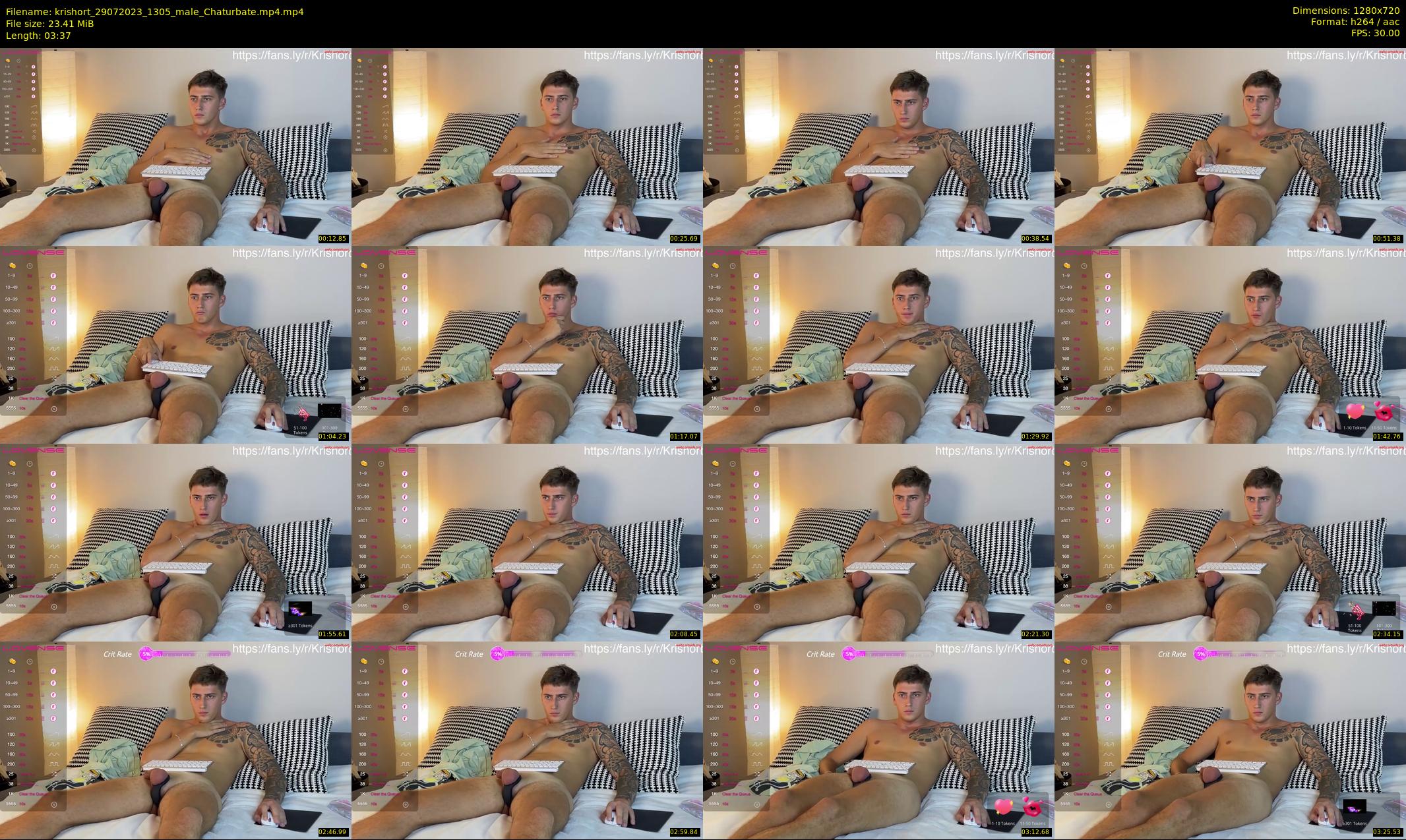 krishort — 4 minute Chaturbate male cam show recording, 720p, Jul 29, 2023