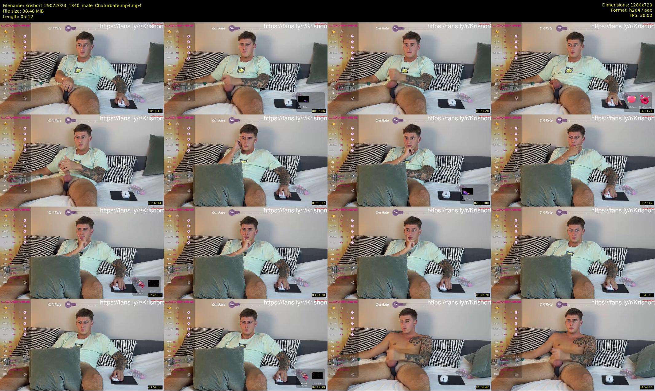 krishort — 6 minute Chaturbate male cam show recording, 720p, Jul 29, 2023