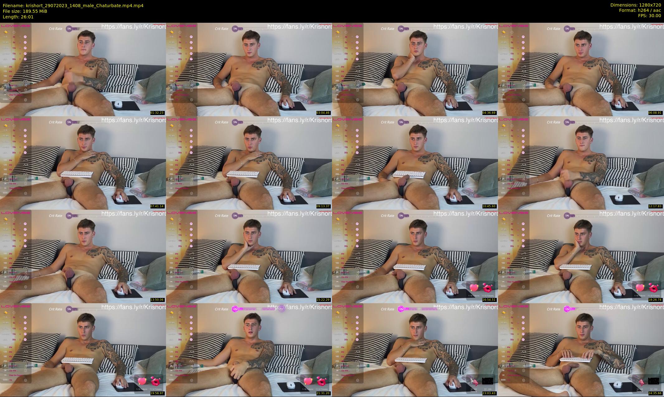 krishort — 27 minute Chaturbate male cam show recording, 720p, Jul 29, 2023