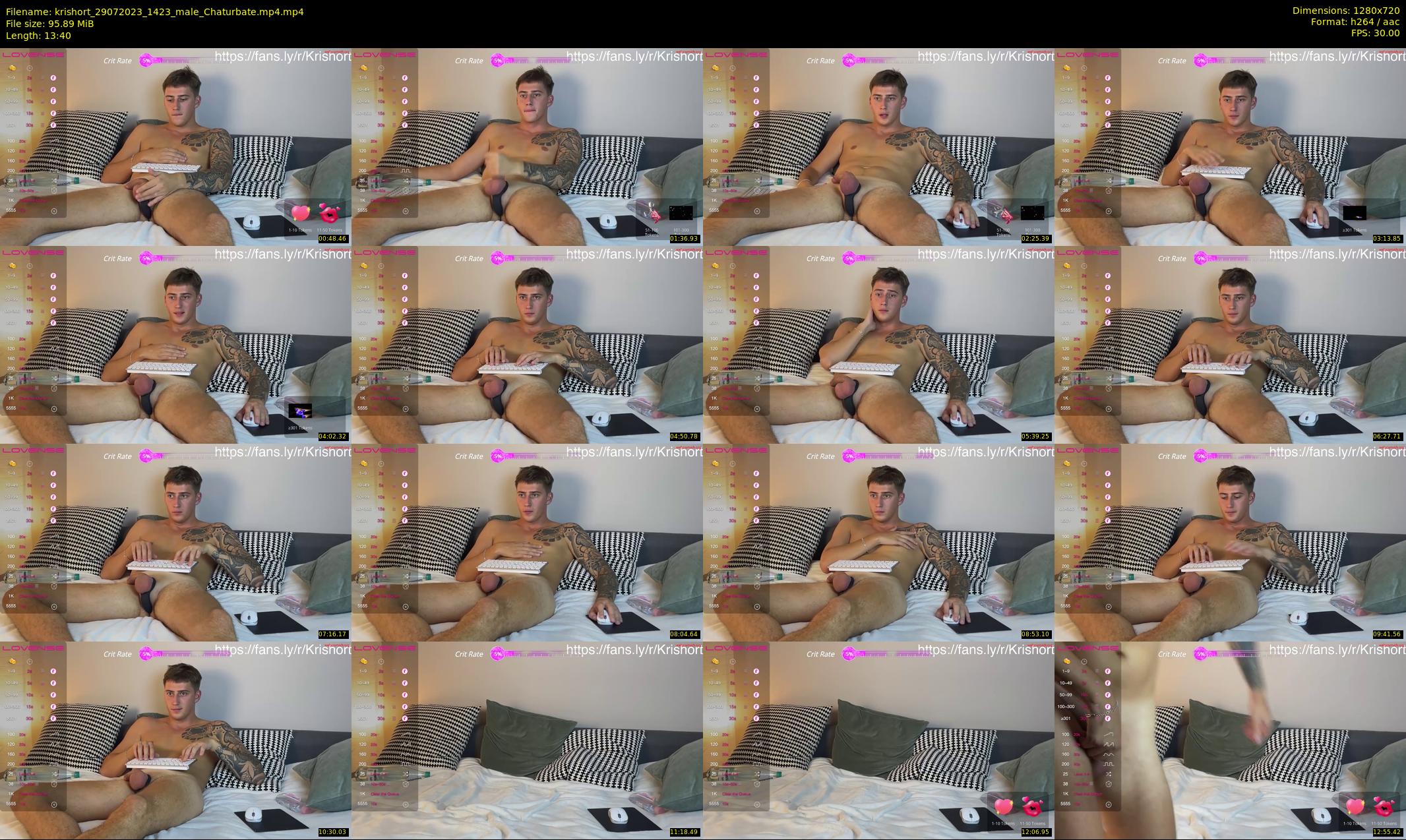 krishort — 14 minute Chaturbate male cam show recording, 720p, Jul 29, 2023