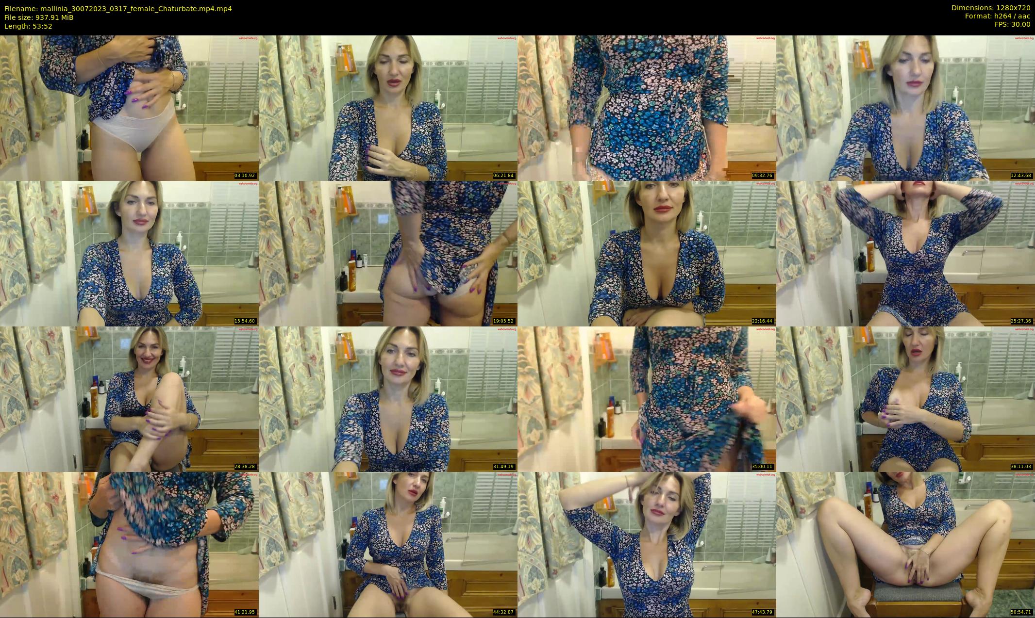 mallinia — 54 minute Chaturbate female cam show recording, 720p, Jul 30, 2023