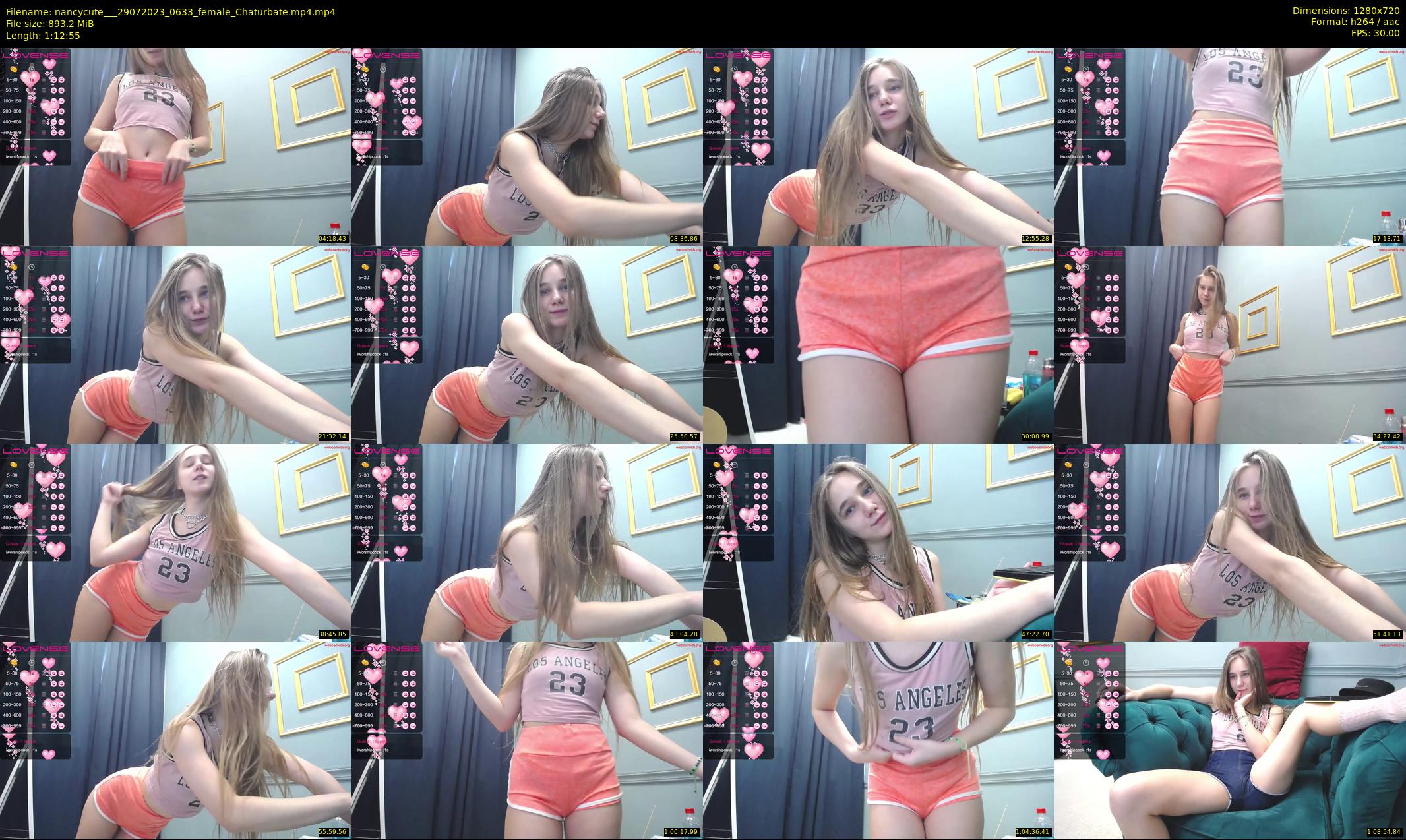nancycute__ — 73 minute Chaturbate female cam show recording, 720p, Jul 29, 2023