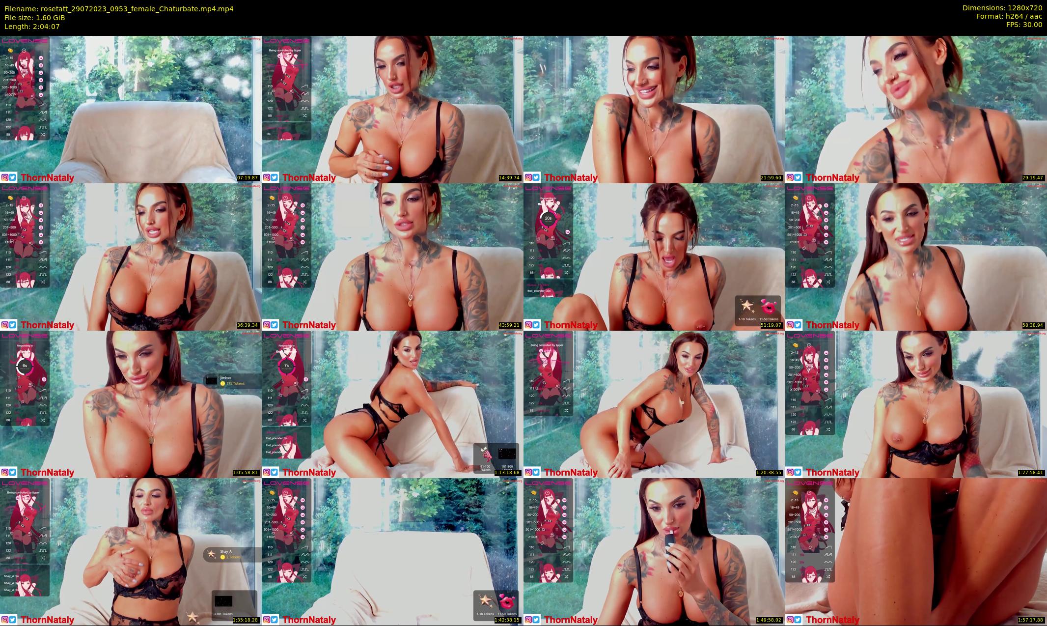 rosetatt — 125 minute Chaturbate female cam show recording, 720p, Jul 29, 2023