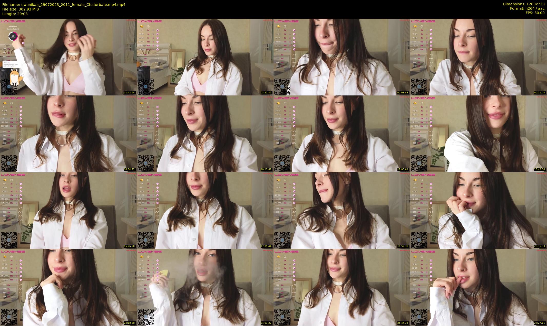 uwunikaa — 30 minute Chaturbate female cam show recording, 720p, Jul 29, 2023