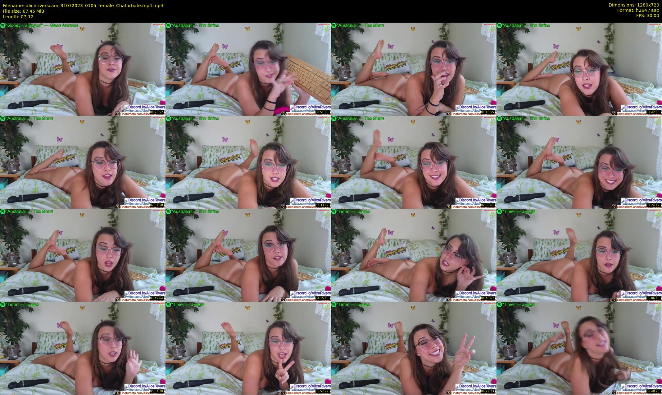 aliceriverscam — 8 minute Chaturbate female cam show recording, 720p, Jul 31, 2023