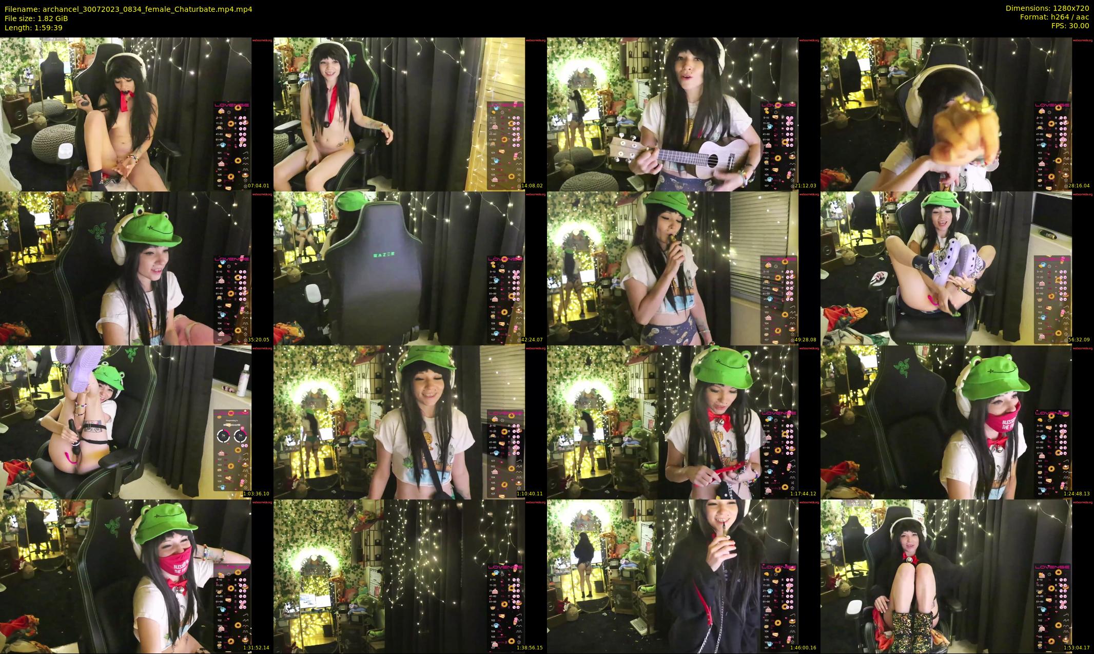 archancel — 120 minute Chaturbate female cam show recording, 720p, Jul 30, 2023